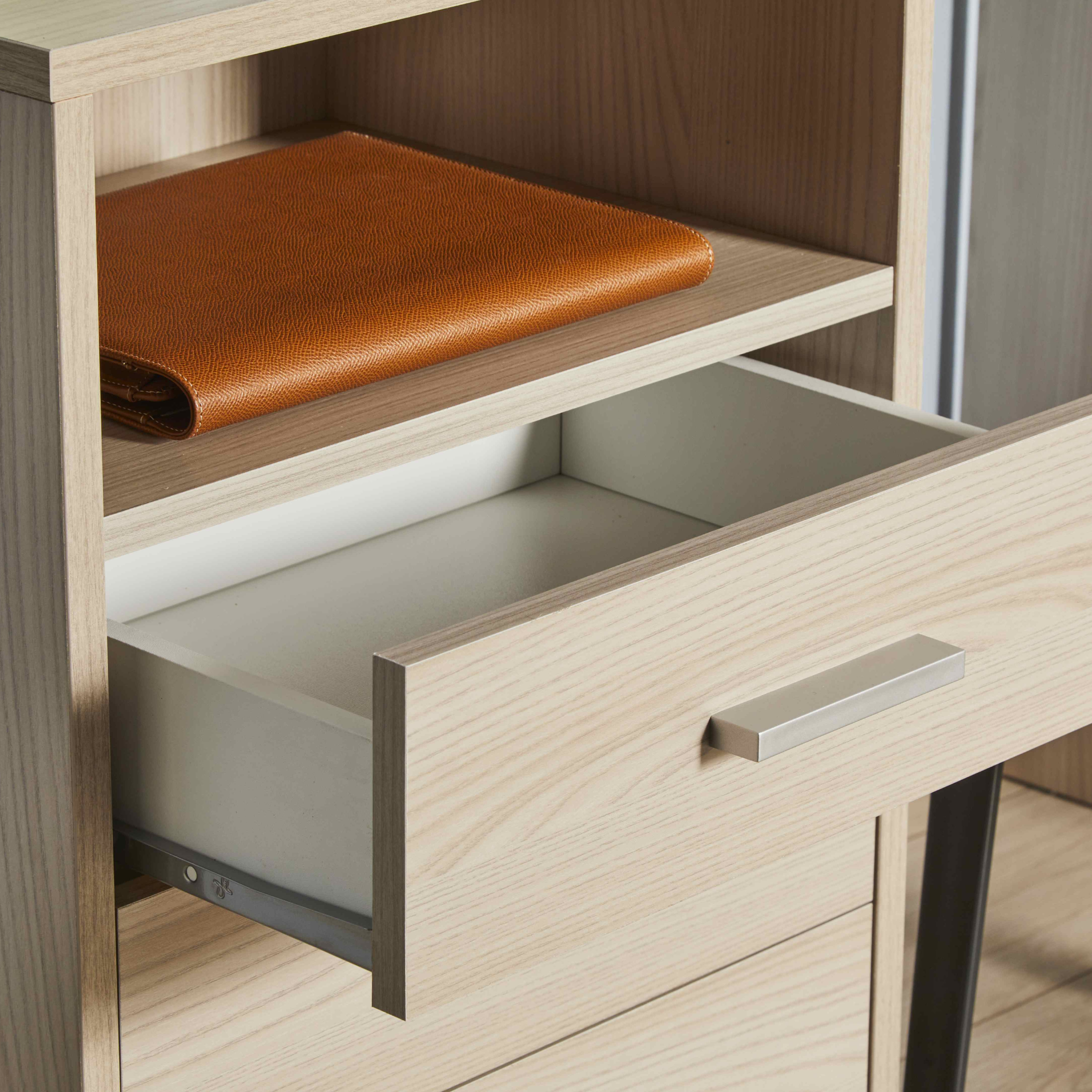 Space-saving 4-drawer wooden desk "Tokyo" 120x55 cm 76h