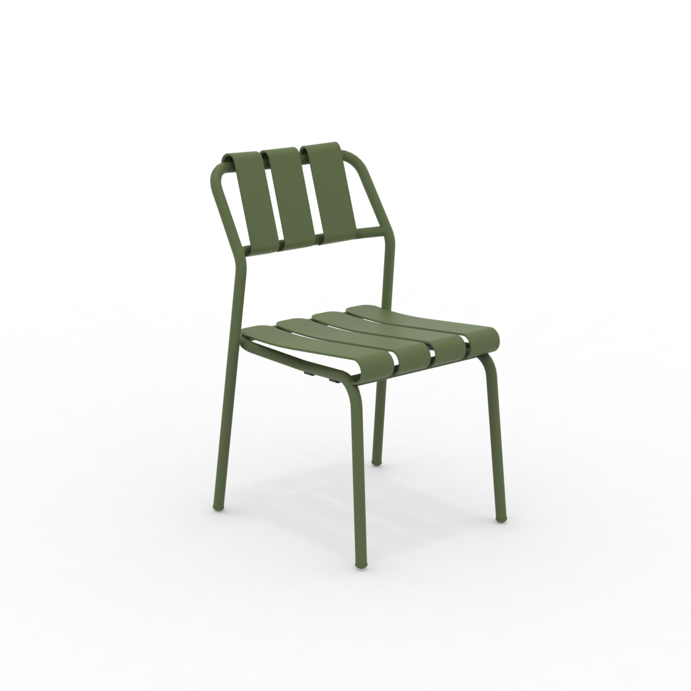 Set of "Verdea" stackable aluminum garden chairs, 50x58 cm, 83 cm high.