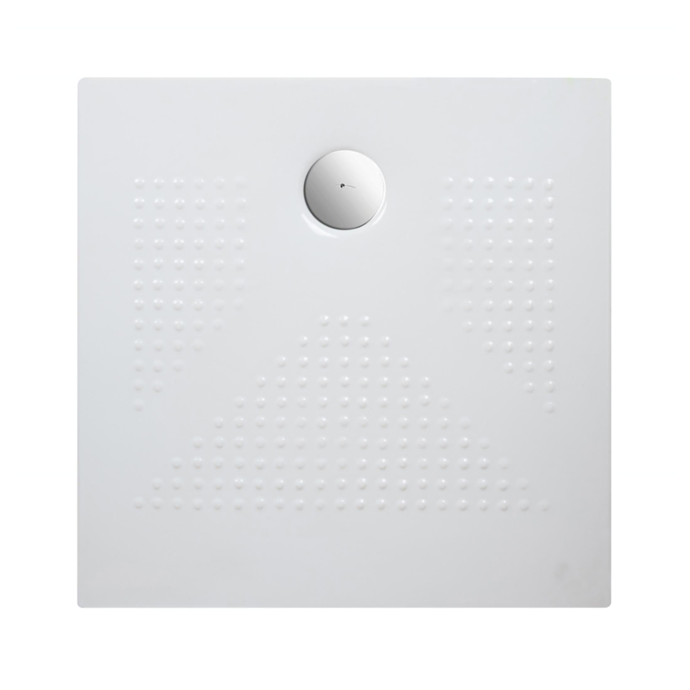 "Denver" square shower tray in thin, non-slip ceramic
