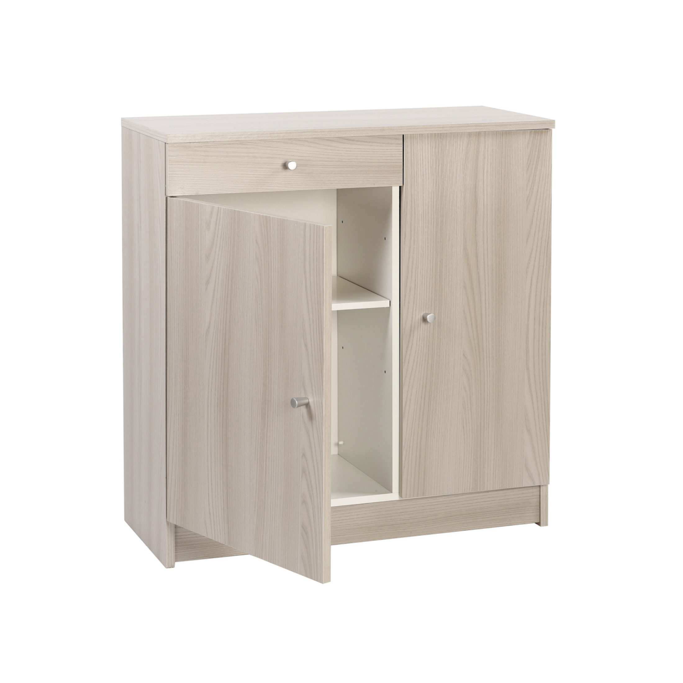 "Elisa" modern entrance hall cabinet with 2 doors and 1 drawer, 77x34 cm, 80 cm high