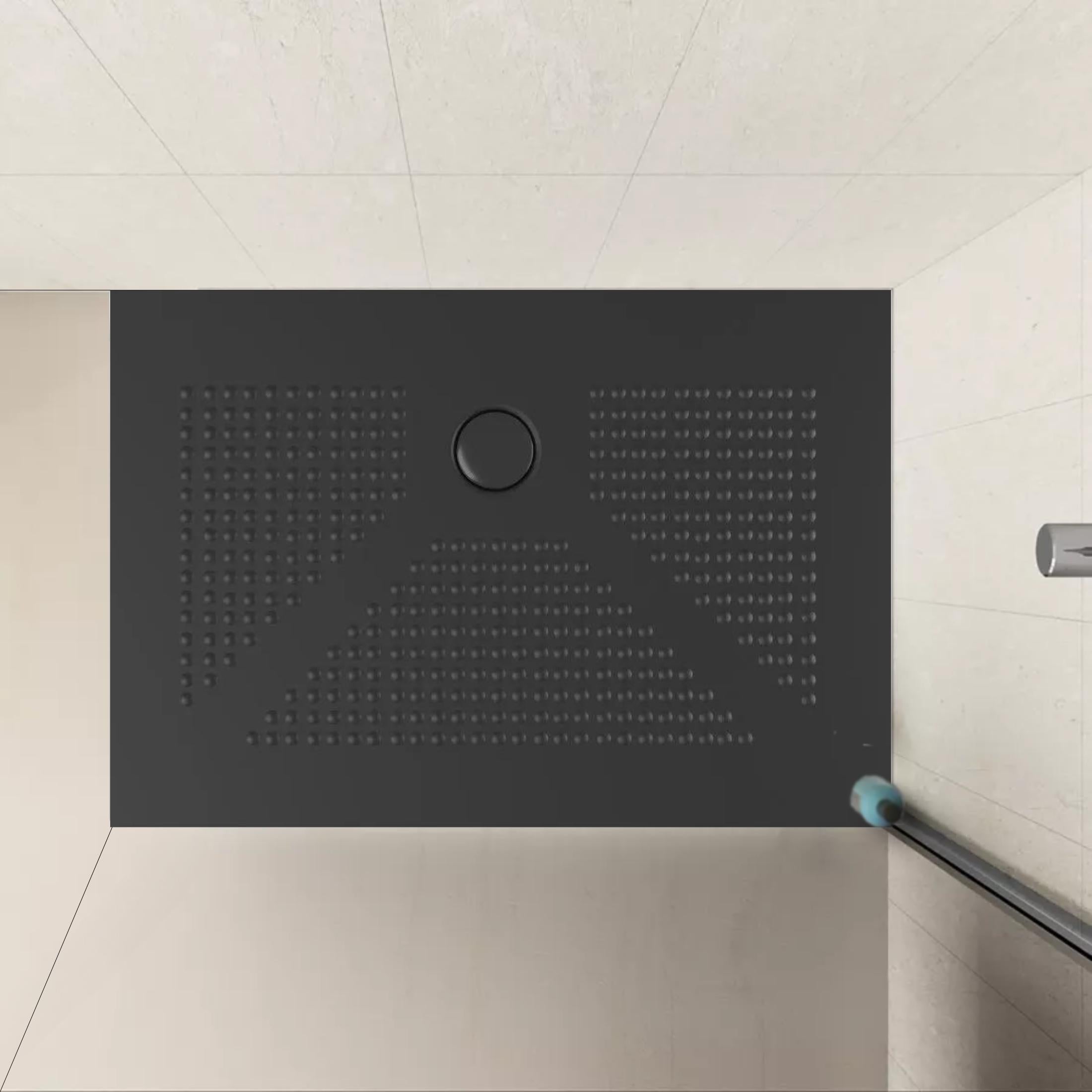 "Denver" rectangular shower tray in thin, non-slip ceramic