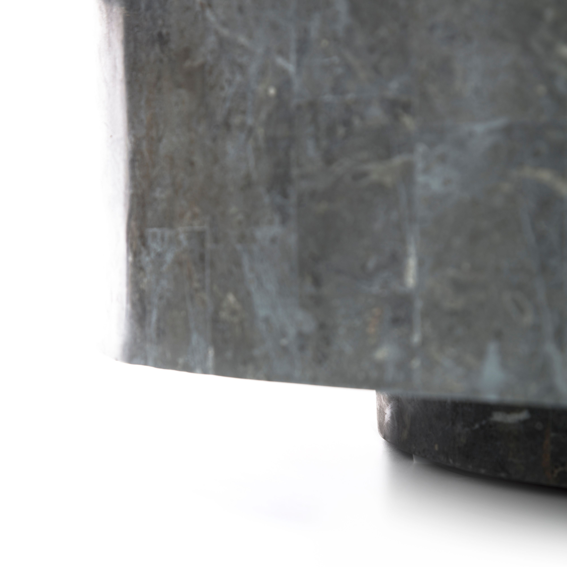 "Cleopas" fossil stone coffee table, 85x85 cm, 28h