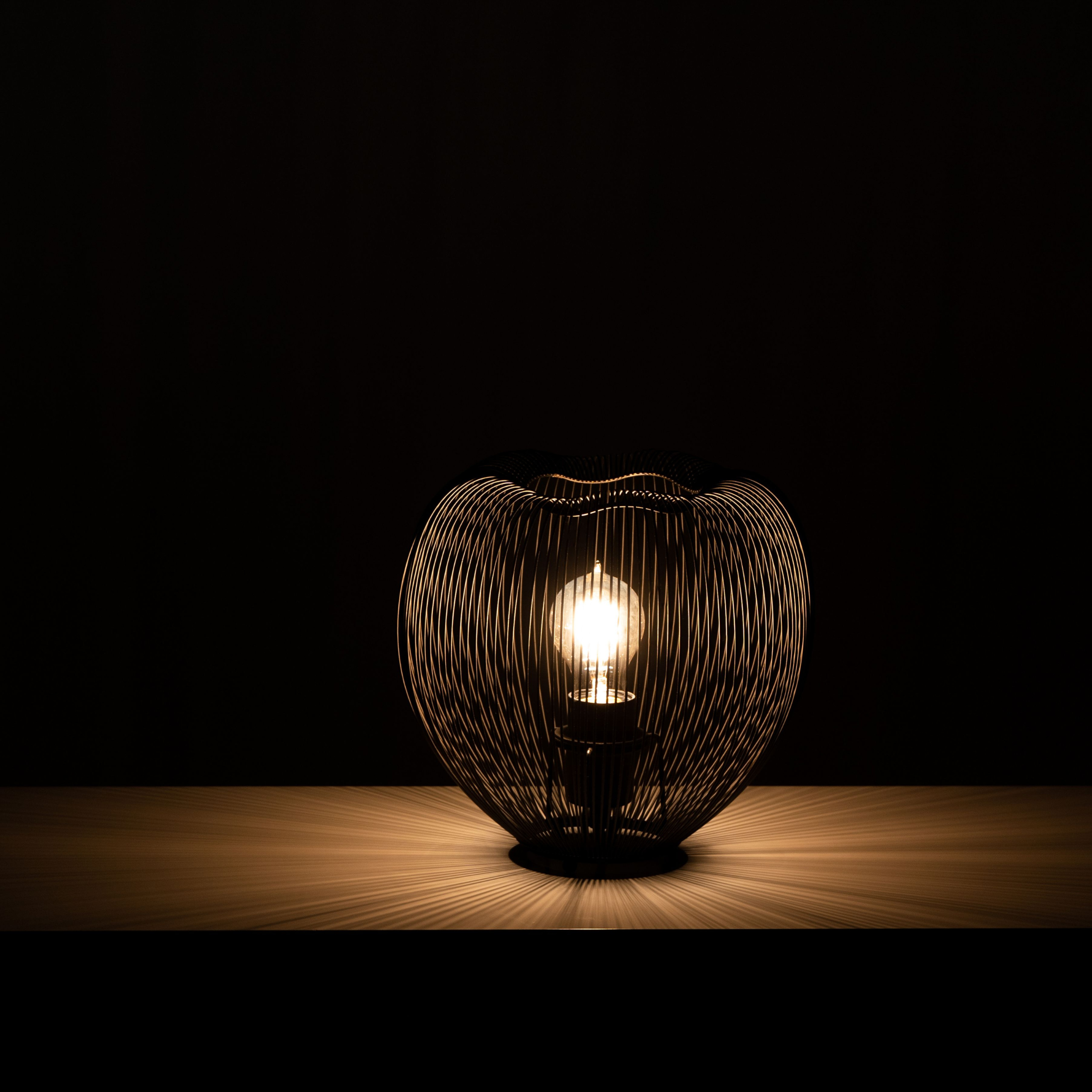 "Sirio" hanging and table lamp with metal shade