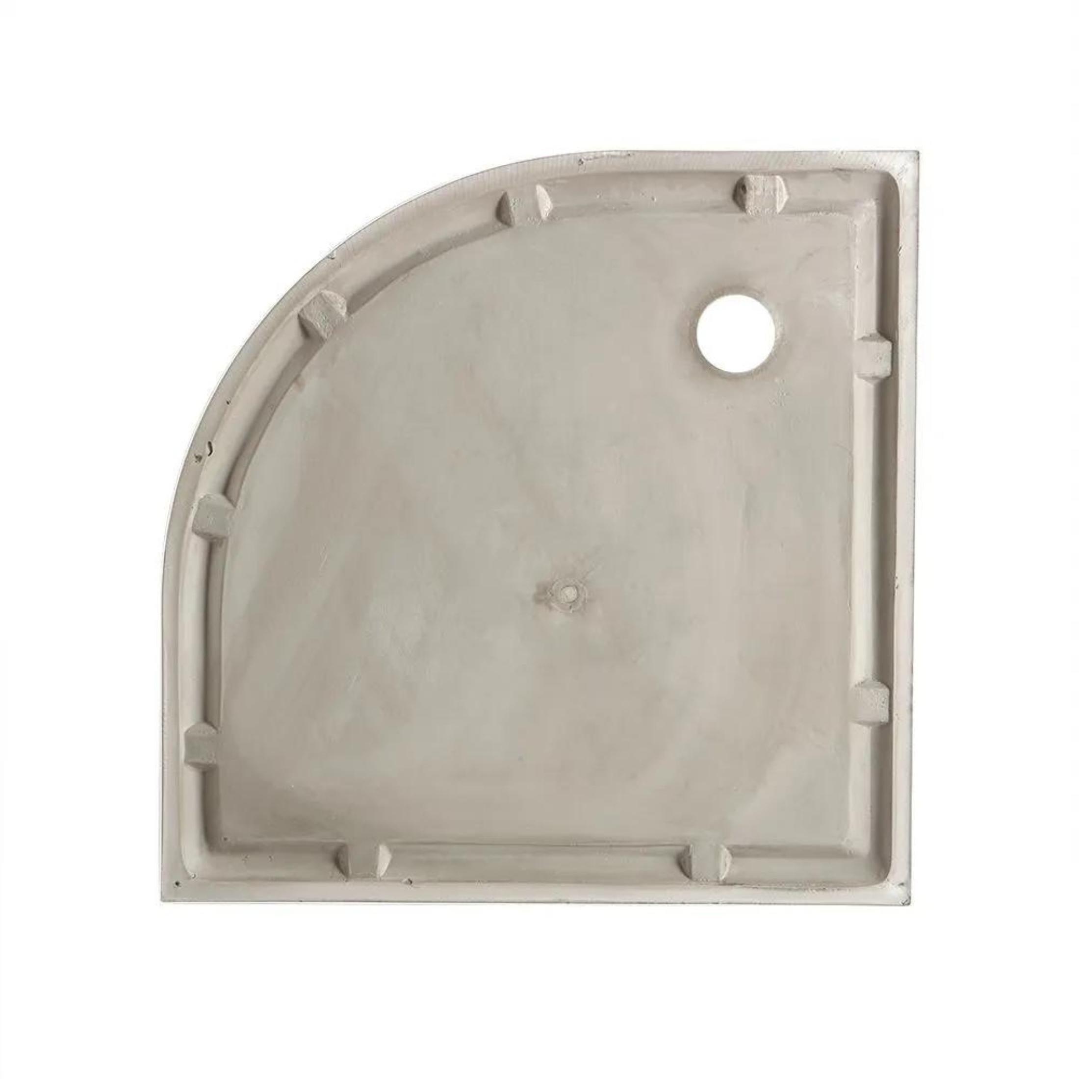 "Aosta" thin semicircular corner shower tray in acrylic and ABS