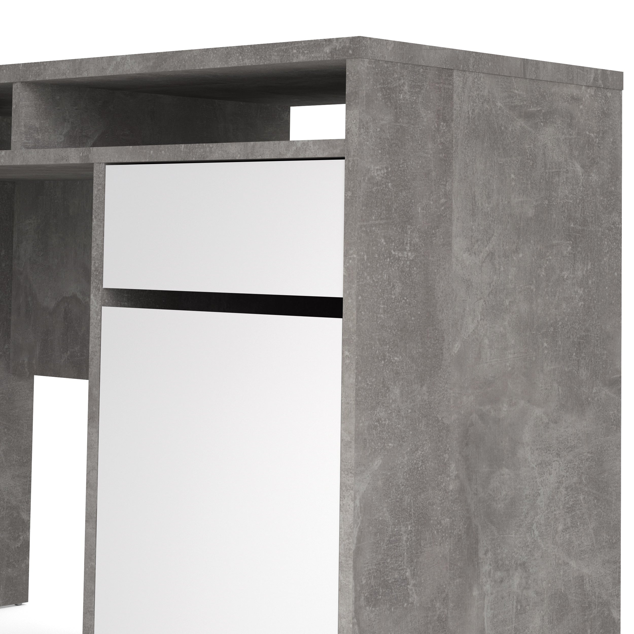 "Function Plus 1" chipboard desk with drawer and 1 door, 110x48 cm, 77h