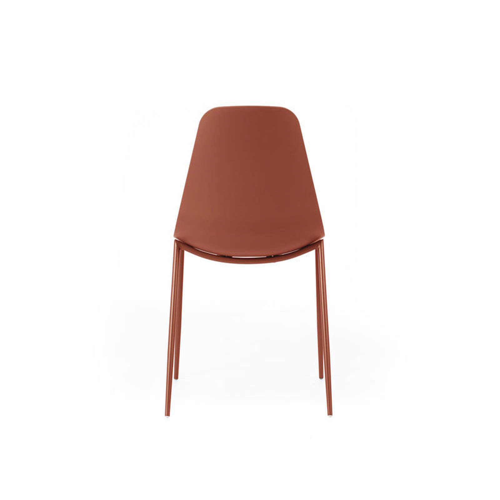 Set of modern "Kate" polypropylene chairs for living room with painted metal frame