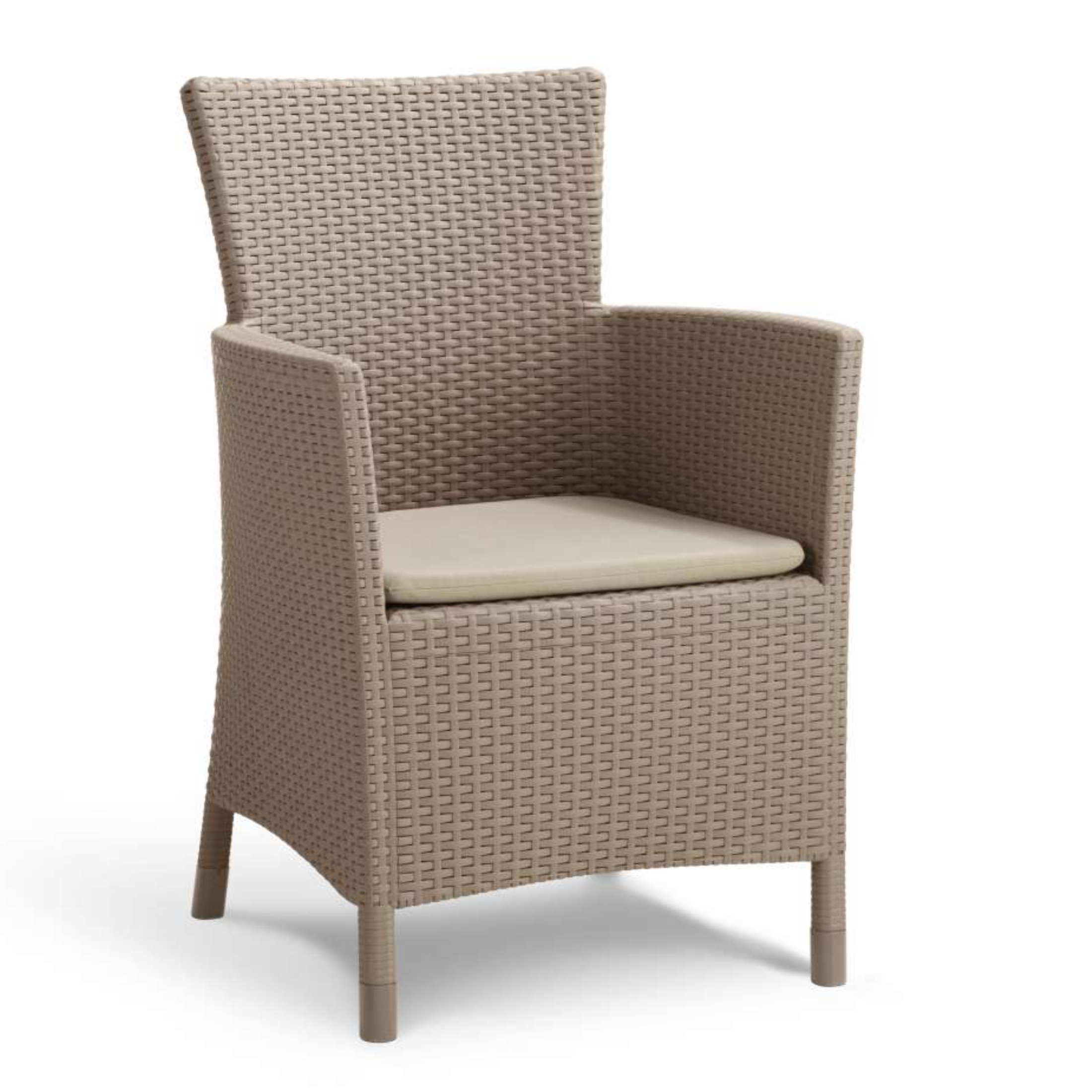 "Iowa" rattan garden armchair with seat cushion, 60x62 cm, 89 cm high.