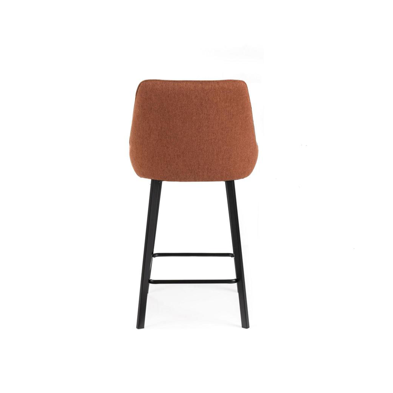 Set of "Fox" high stools in padded fabric with footrest cm 44x50 94h