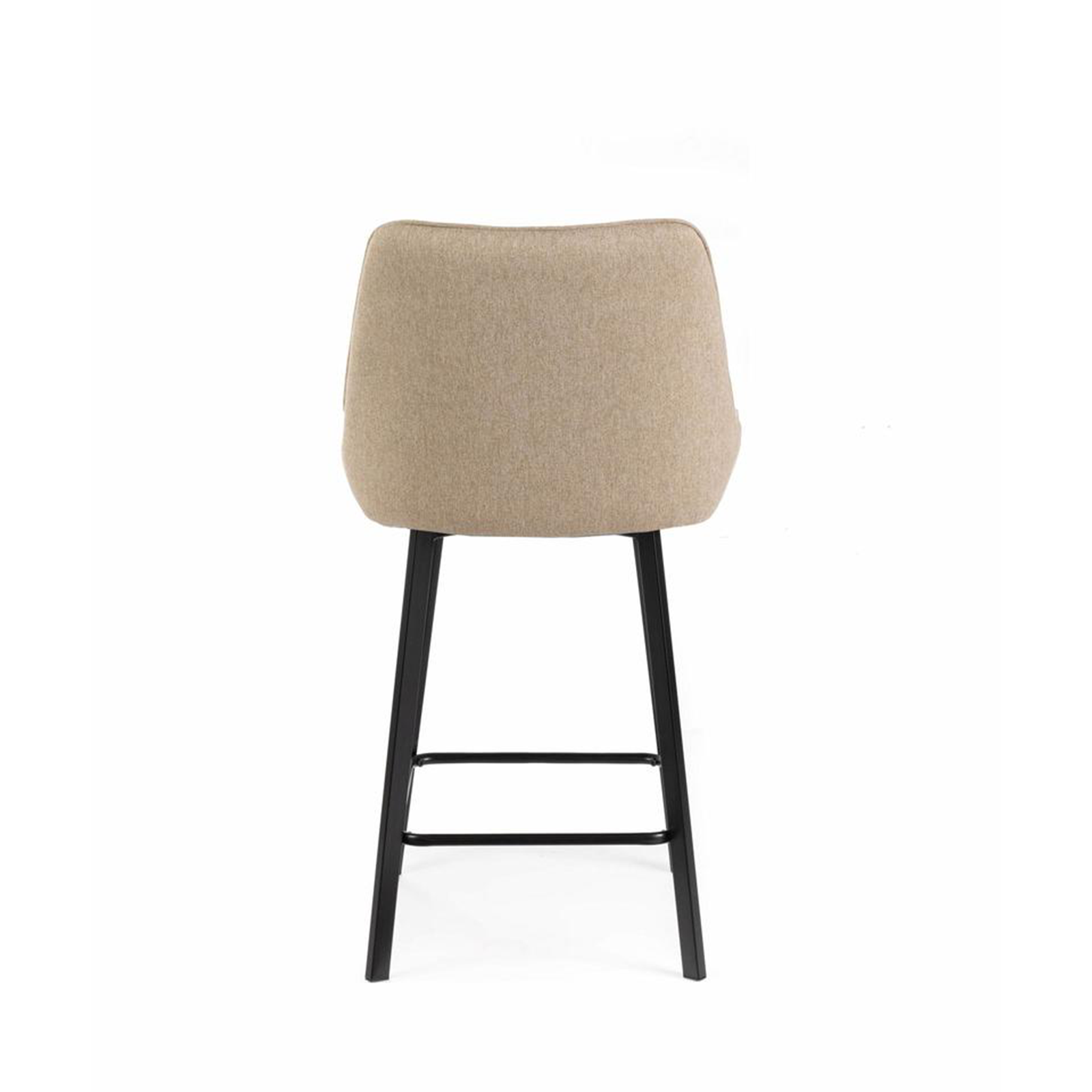 Set of "Fox" high stools in padded fabric with footrest cm 44x50 94h