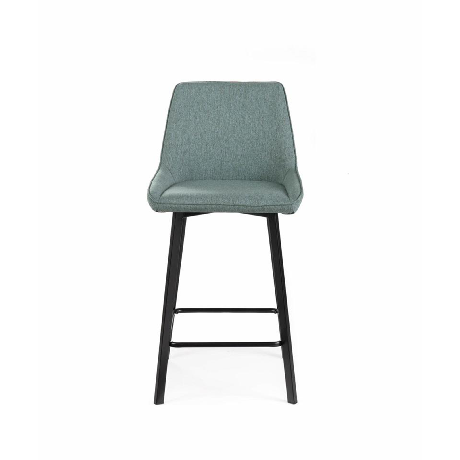 Set of "Fox" high stools in padded fabric with footrest cm 44x50 94h