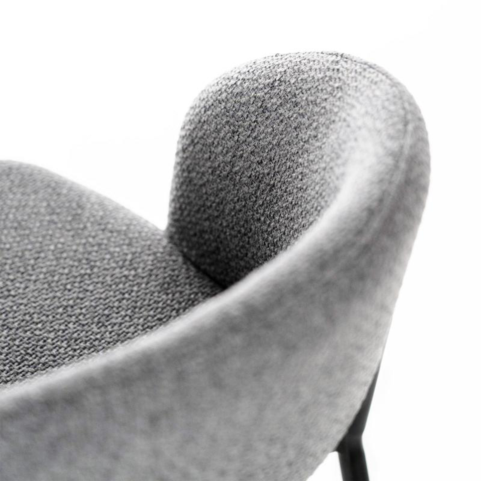 Set of "Alan" high stools in padded fabric with footrest cm 52x50 98h