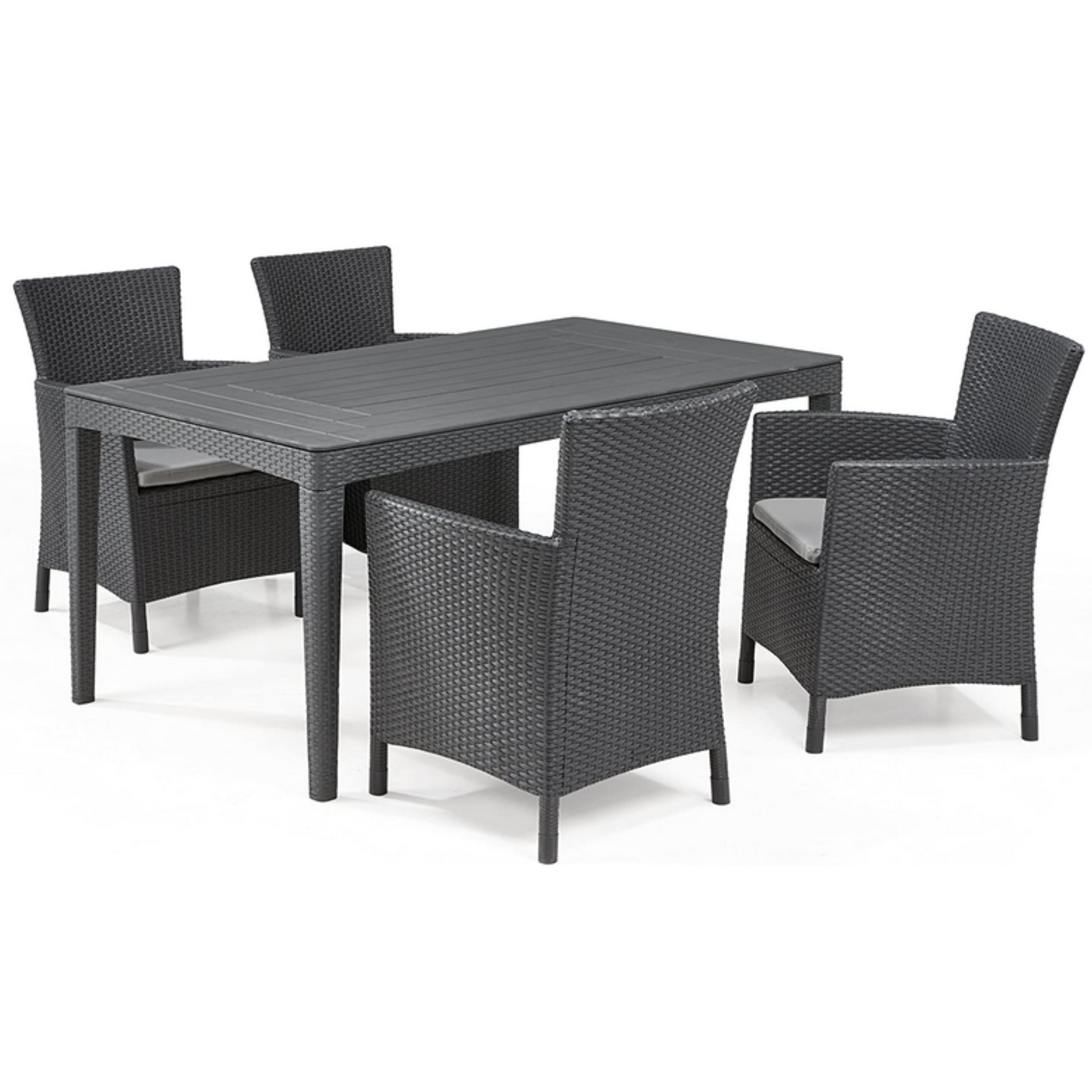 "Iowa" rattan garden armchair with seat cushion, 60x62 cm, 89 cm high.