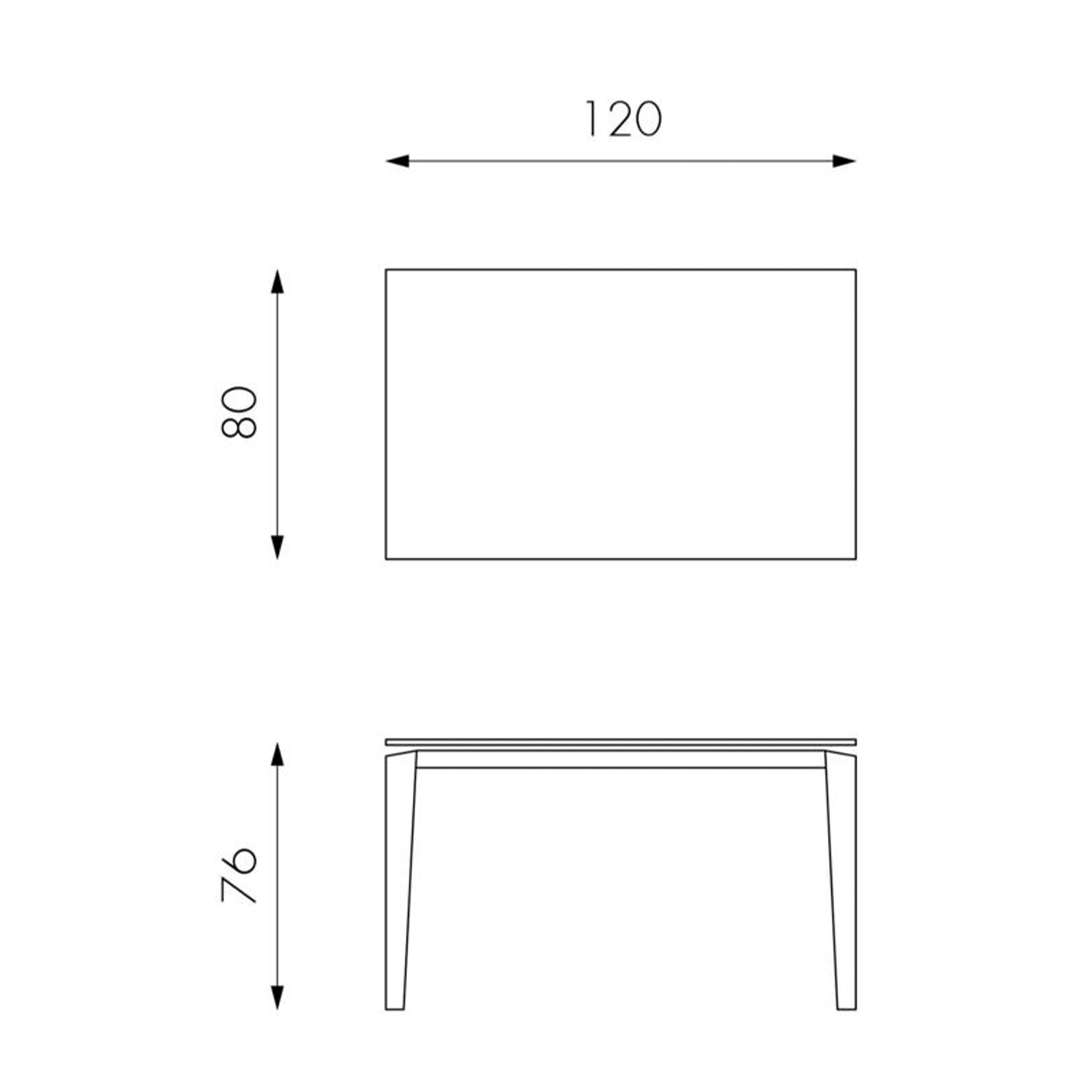 Modern extendable "Fast" table with ceramic top on tempered glass