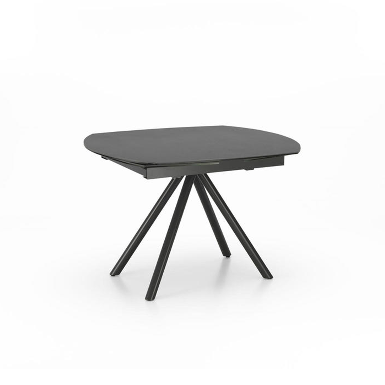 Modern extendable table "Atmosphera" with ceramic top and painted metal frame