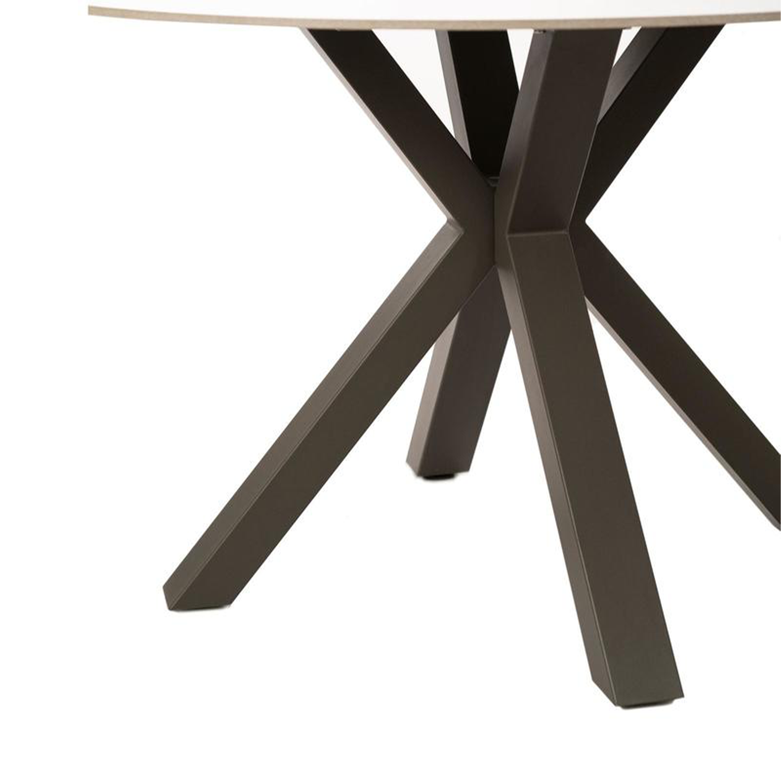 "Louis" round table with marble-effect ceramic top, Ø120 cm, 76 cm high