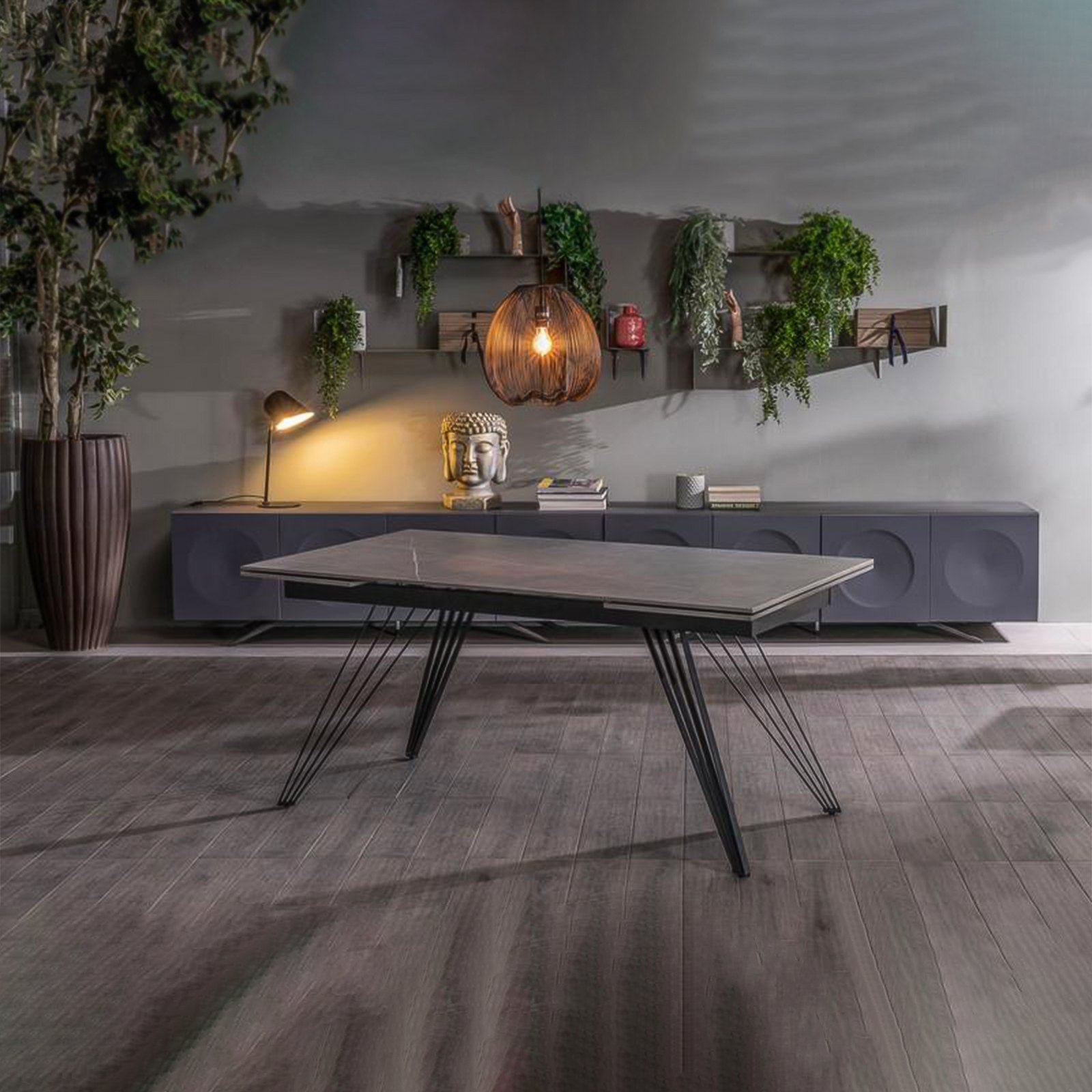 Extendable table "David1" ceramic top cm 160/240x90 76h