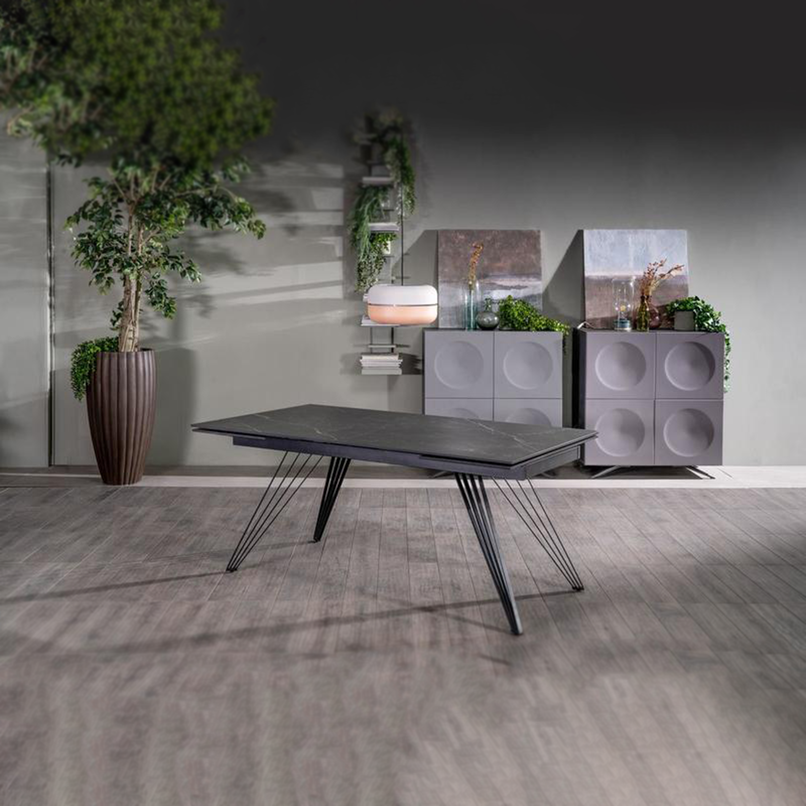 Extendable table "David1" ceramic top cm 160/240x90 76h