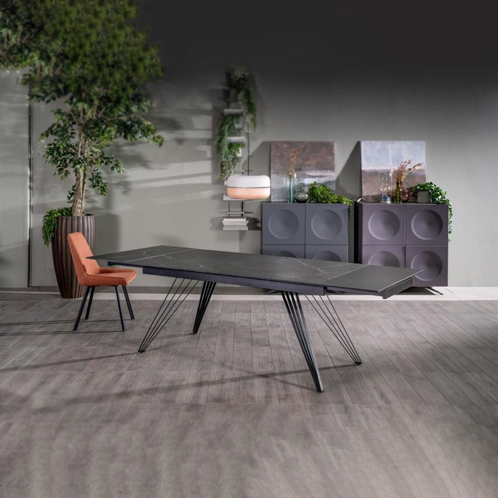 Extendable table "David1" ceramic top cm 160/240x90 76h