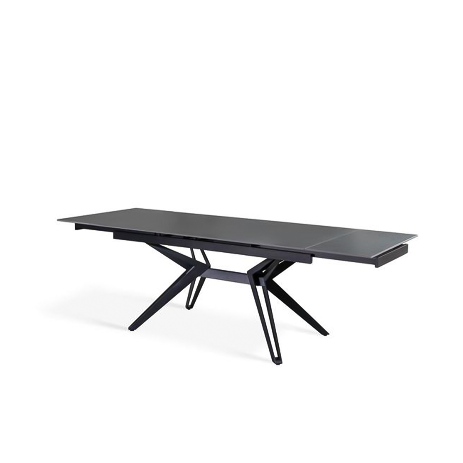Modern extendable "Horeca" dining table with marble-effect ceramic top