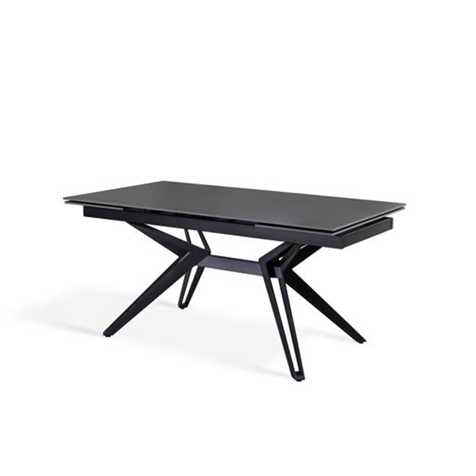 Modern extendable "Horeca" dining table with marble-effect ceramic top