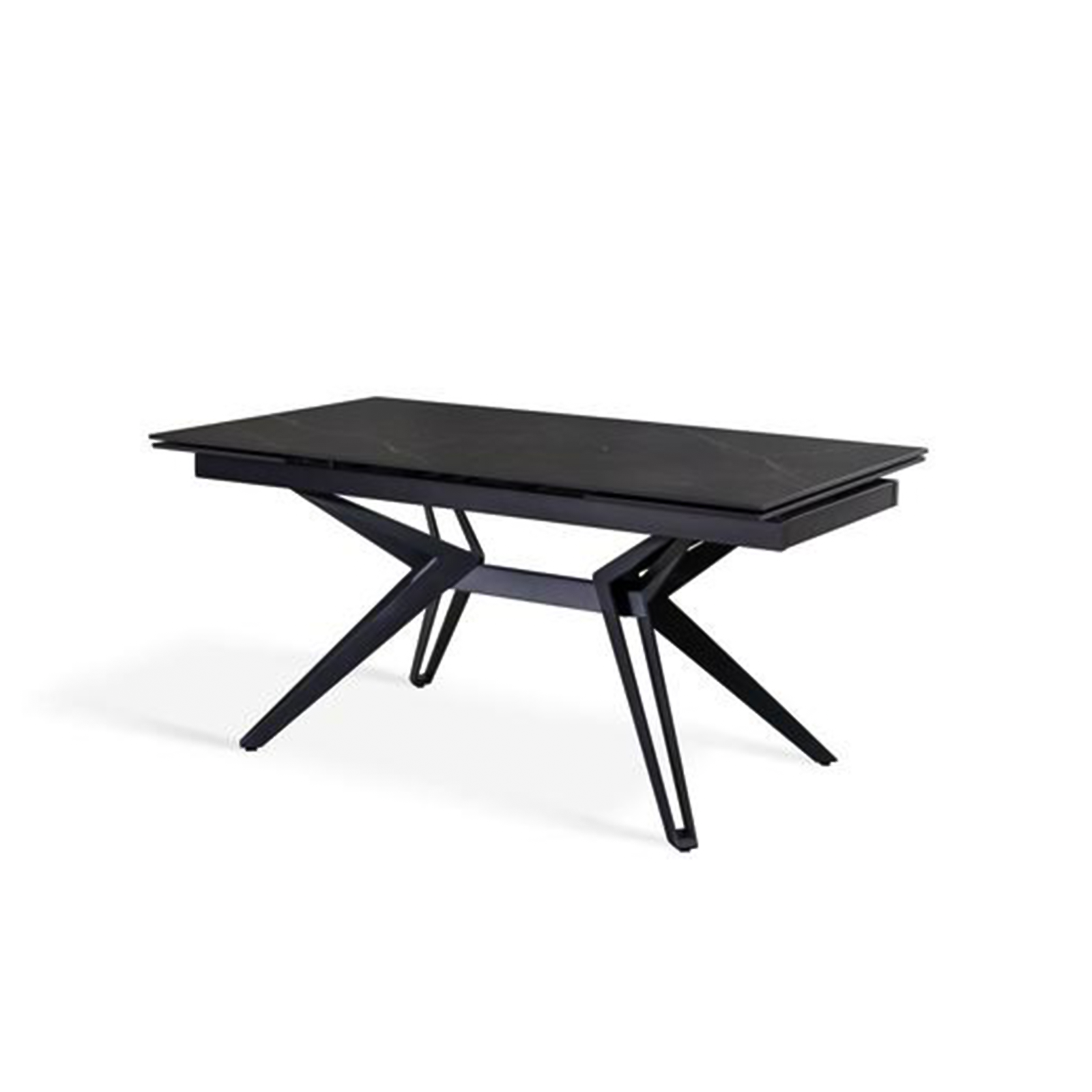Modern extendable "Horeca" dining table with marble-effect ceramic top