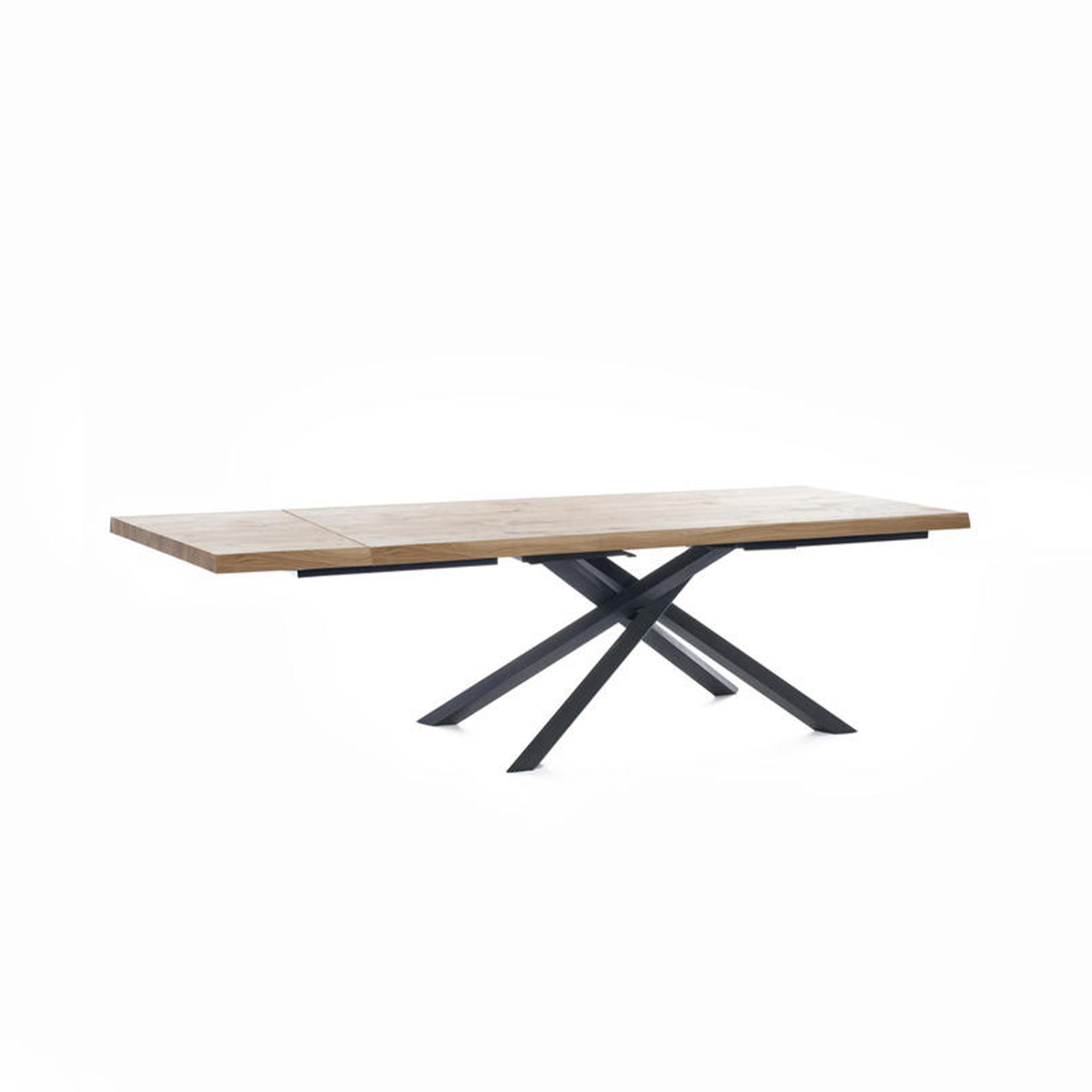 Extendable table "Théodore" wooden top and metal legs cm 160/240x90 76h