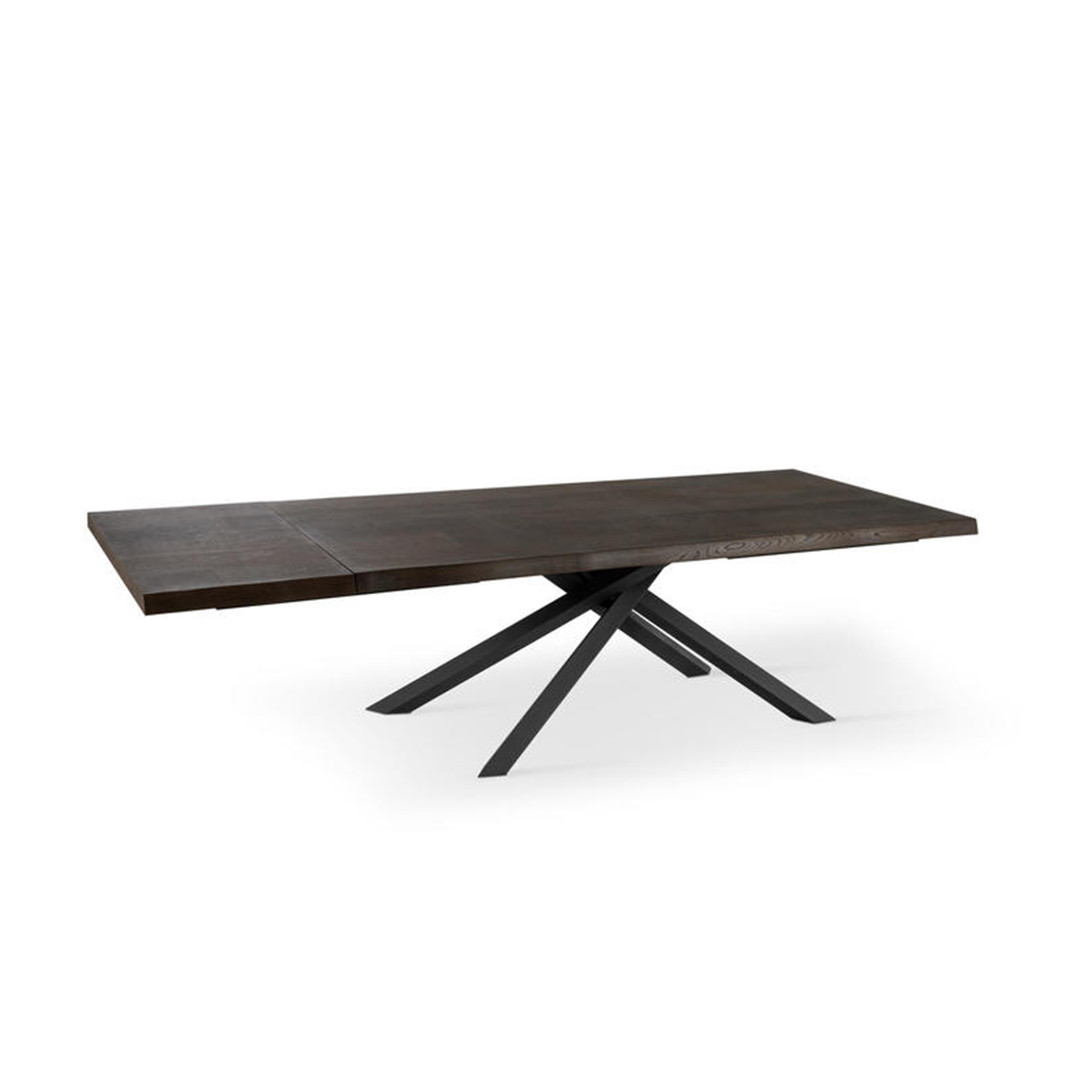 Extendable table "Théodore" wooden top and metal legs cm 200/300x100 76h