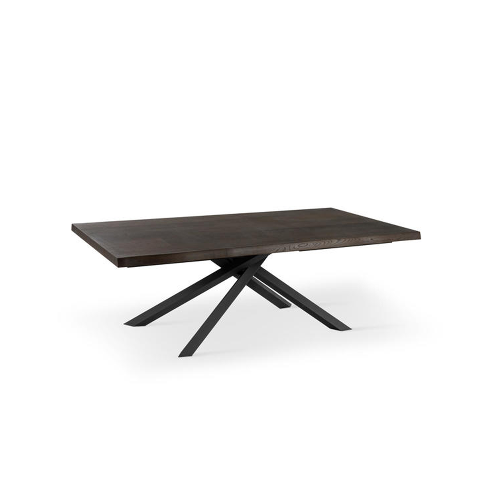 Extendable table "Théodore" wooden top and metal legs cm 160/240x90 76h