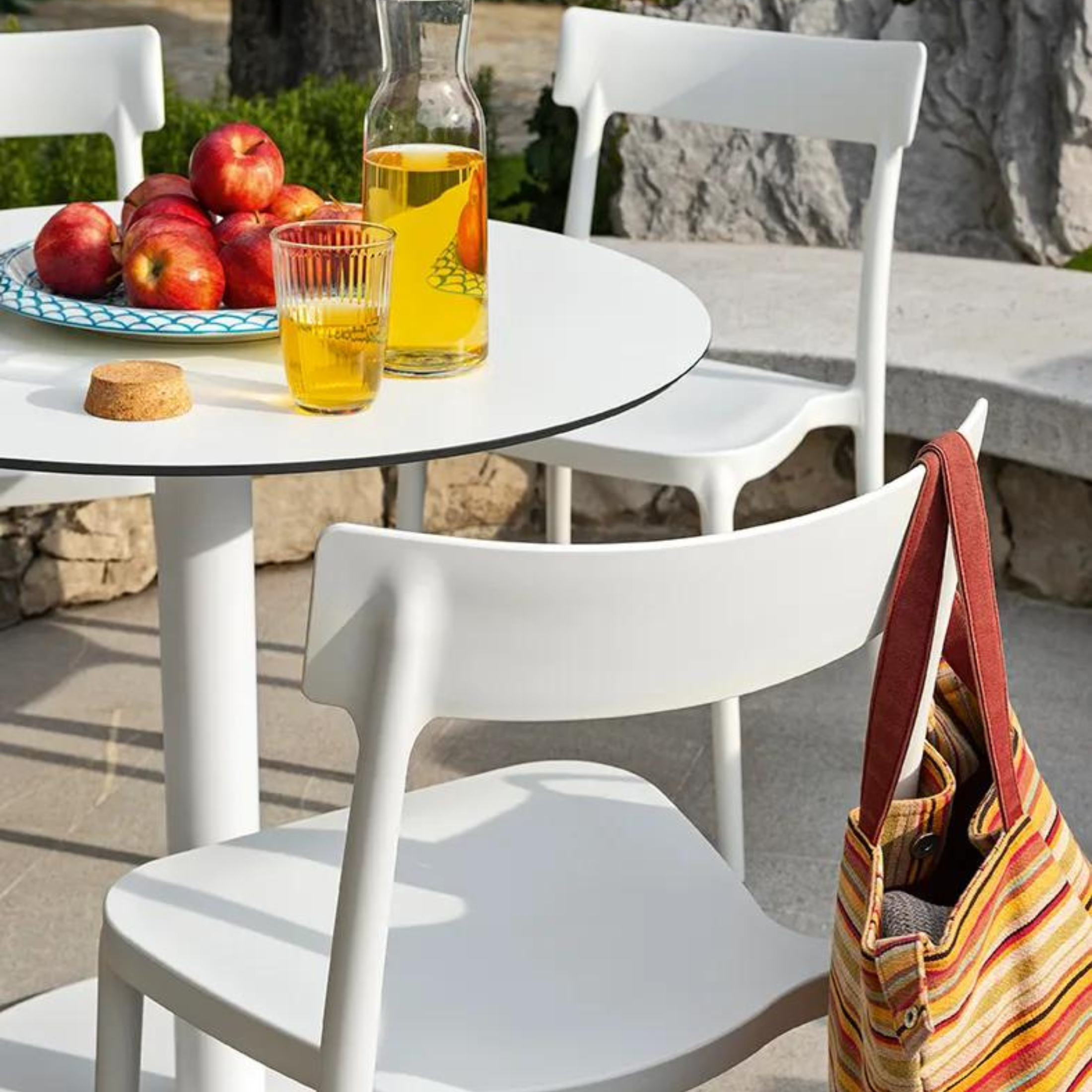 Set of modern stackable polypropylene chairs "Argo" for living room cm 48x47 82h