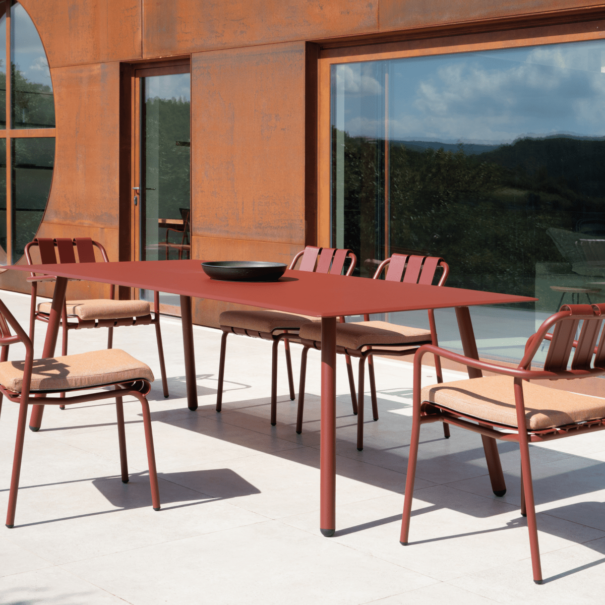 Set di poltrone in alluminio "Verdea" da giardino impilabili cm 50x58 83h - MondoViro