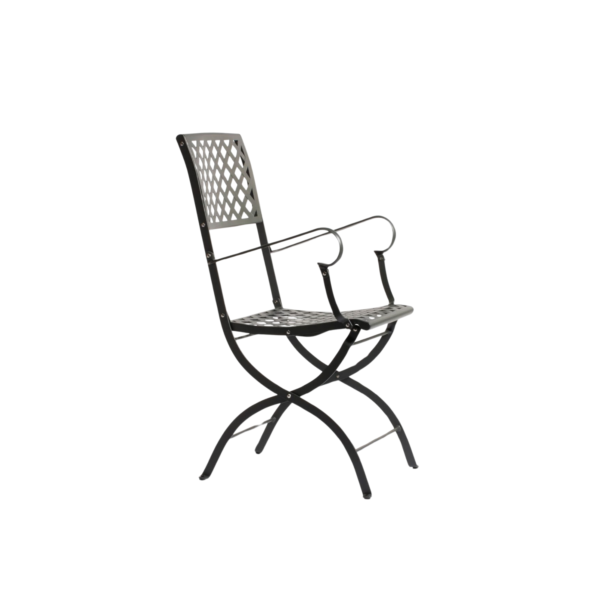 Set of "Springtime" folding metal garden chairs, 52x56 cm, 90 cm high.