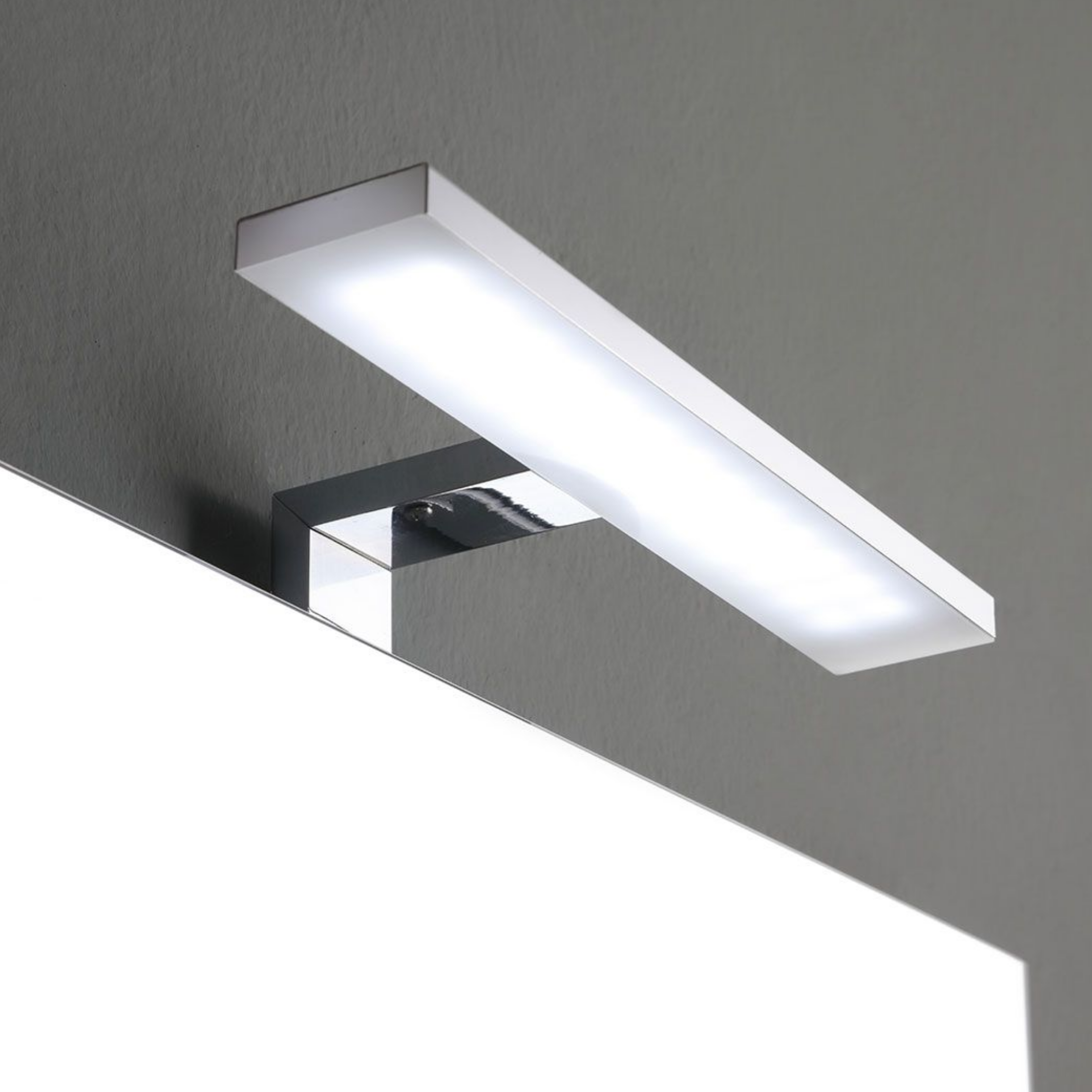 Mobile bagno sospeso 60 cm rovere "Belize" con 2 ante lavabo in ceramica e specchio 60x80 cm