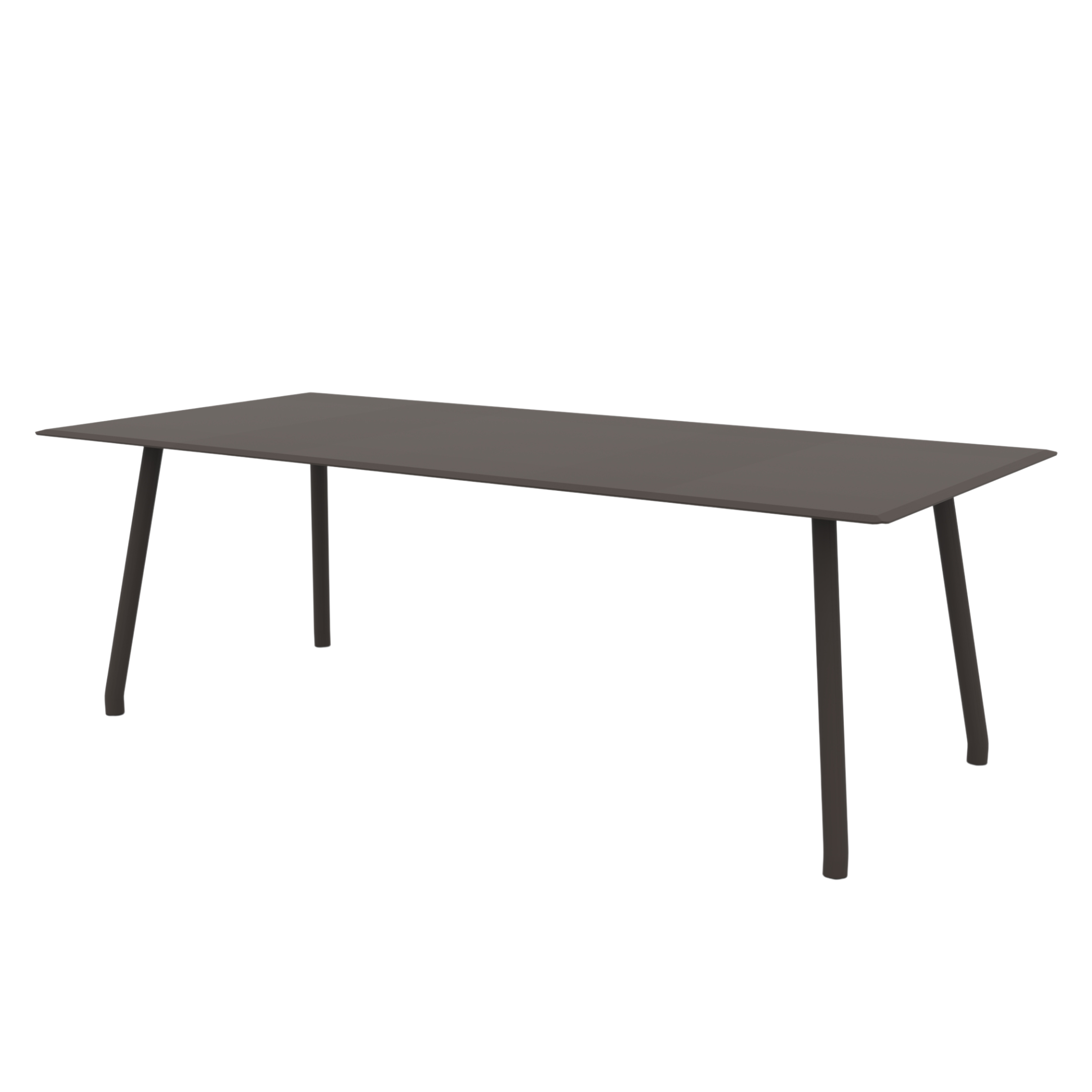 "Verdea" rectangular aluminum garden dining table, 220x100 cm, 75 cm high