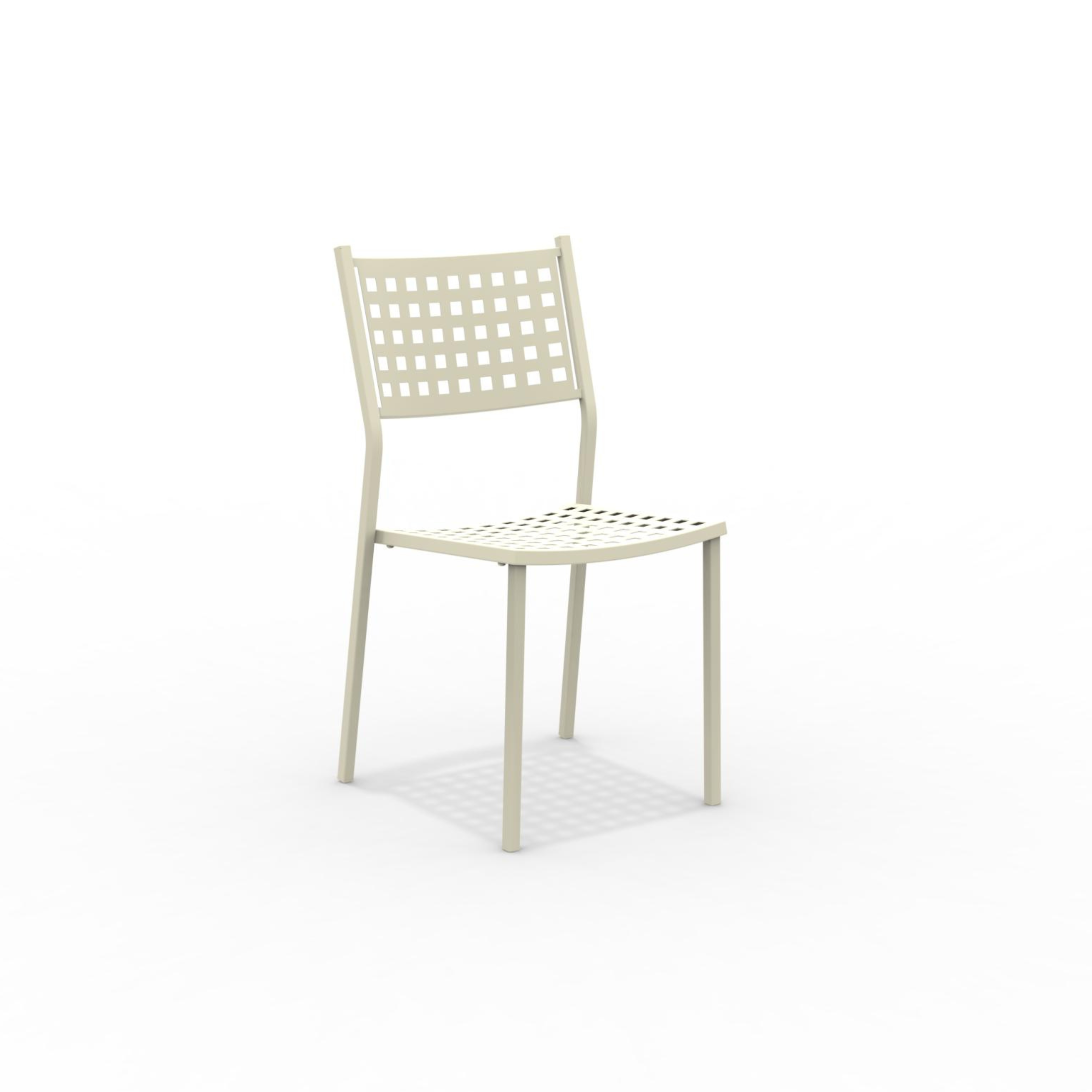 Set of stackable metal garden chairs "Alice" without armrests, 43x48 cm, 85 cm high