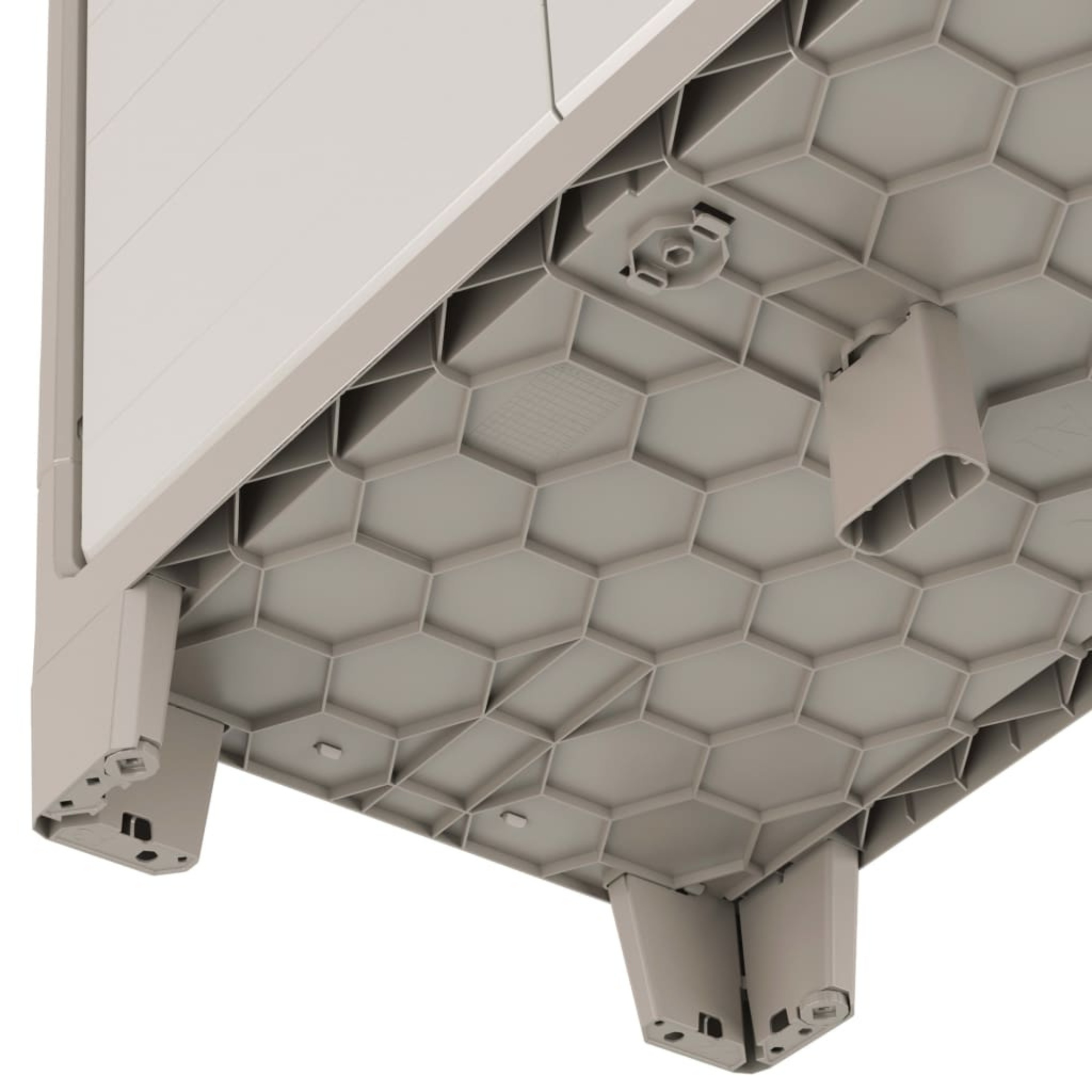 "Oliver" resin garden cabinet with internal shelves and raised feet