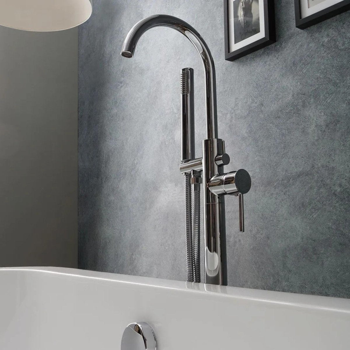 Vasca da bagno freestanding "Camilla" in acrilico bianco cm 170x75 56h - MondoViro