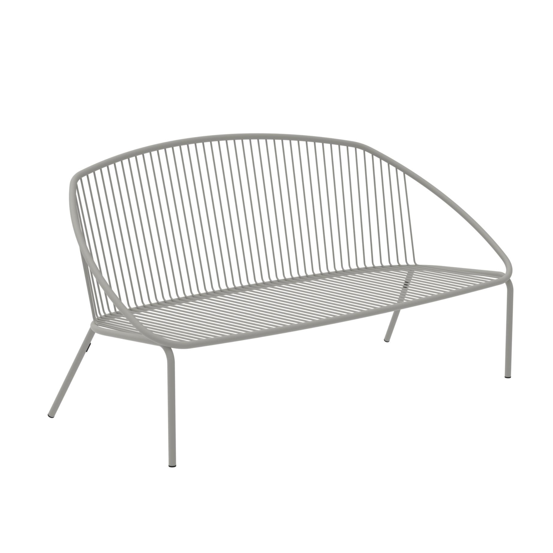 "Aria" metal garden sofa, stackable lounge bench, 160x81 cm, 85 cm high