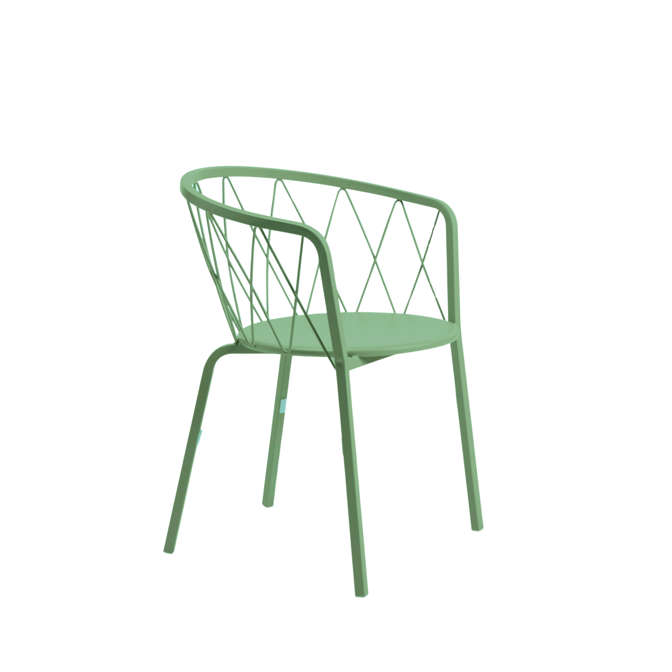 Set of stackable painted metal garden chairs "Daisy" 57x55 cm 75h