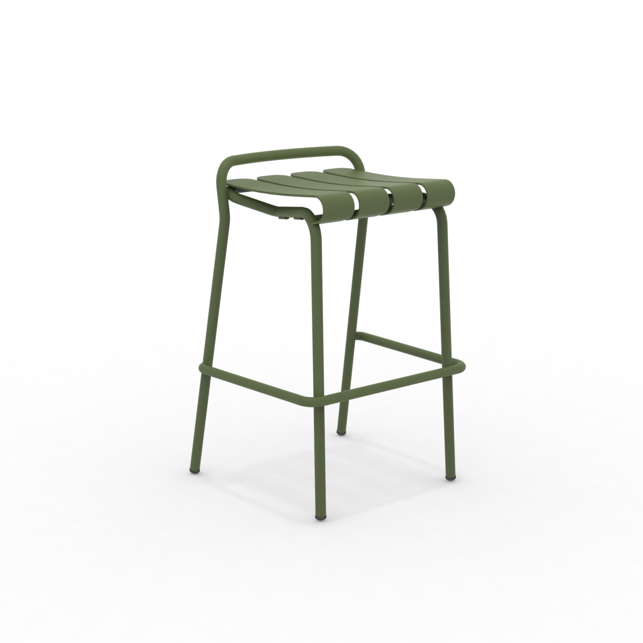 Set of "Verdea" stackable aluminum garden stools, 48x49 cm, 82 cm high.