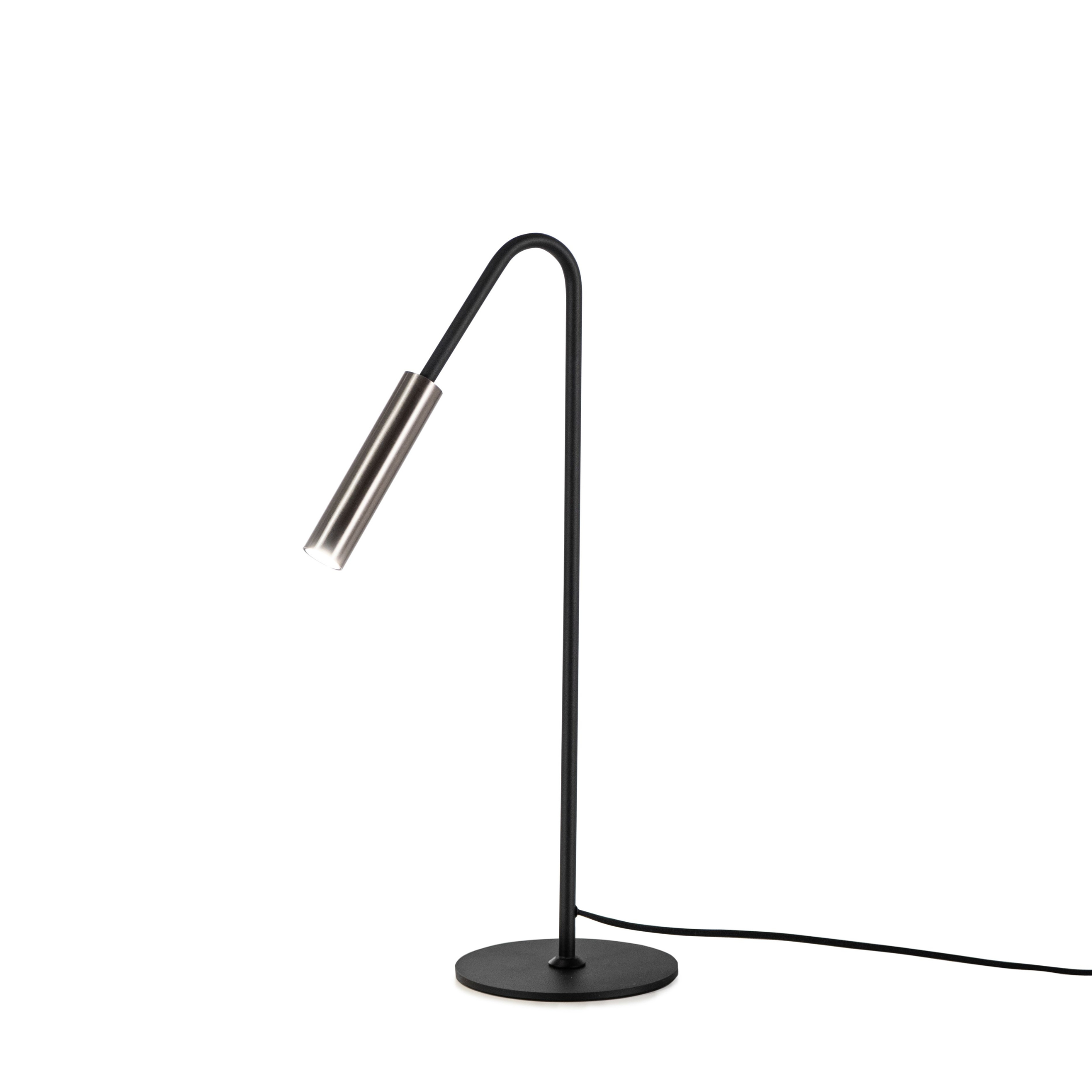 "Acrux" nickel-plated metal LED floor and table lamp