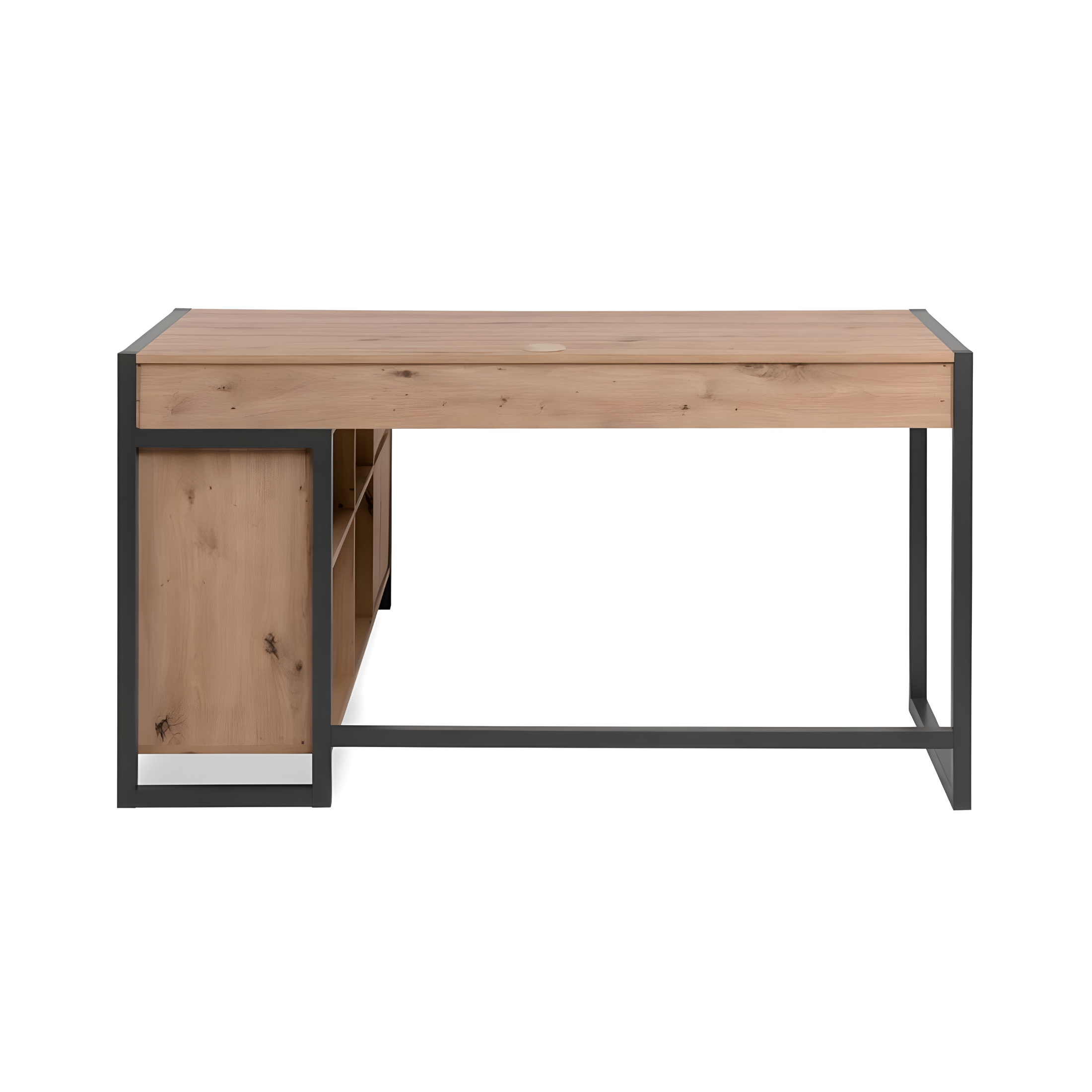 Modern "Denver" corner desk, reversible, anthracite oak, 142x139 cm, 75h