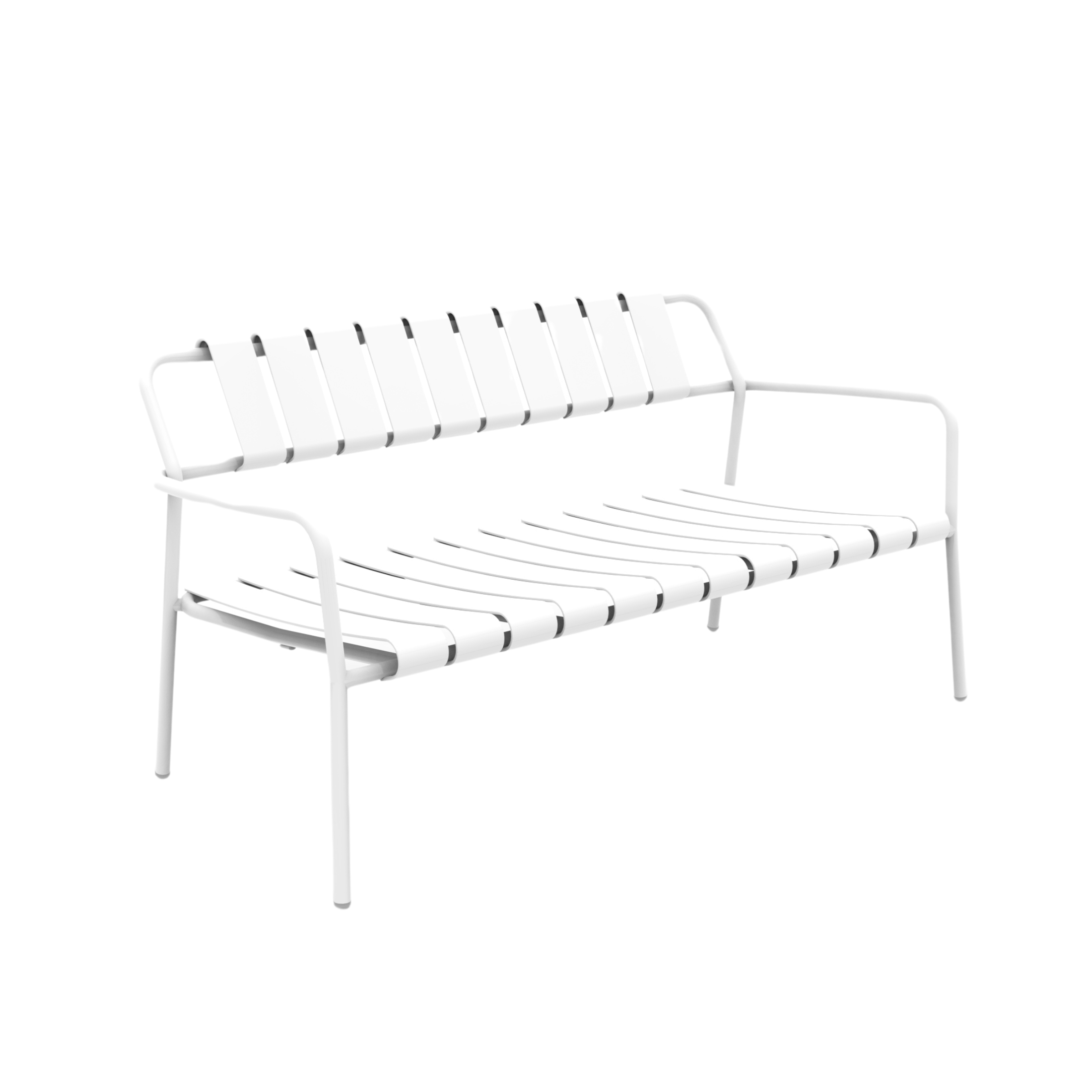 "Verdea" aluminum lounge bench, garden sofa, 146x70 cm, 76h