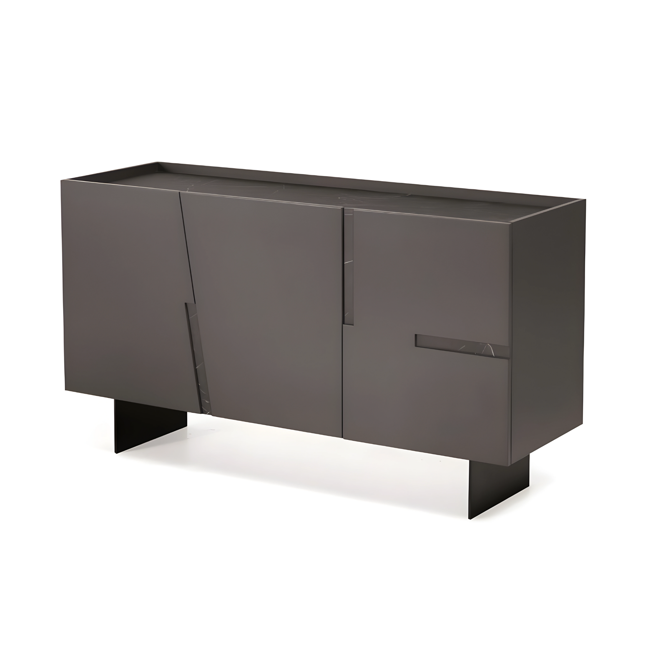 Modern 3-door sideboard "Toledo" in melamine, 160x50 cm, 89h pre-assembled