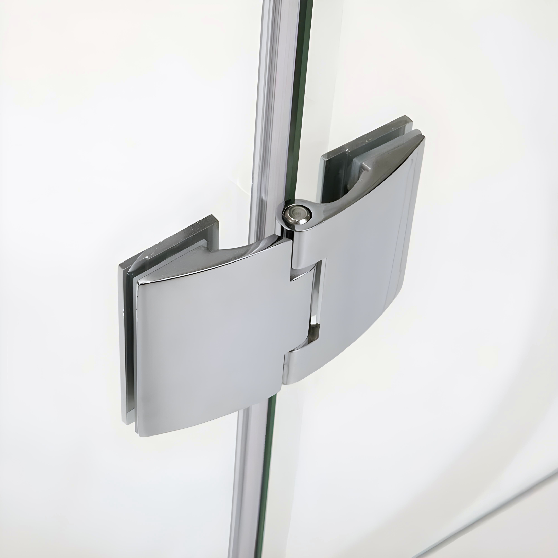 Frameless shower enclosure "Lion" in transparent tempered glass, height 190 cm