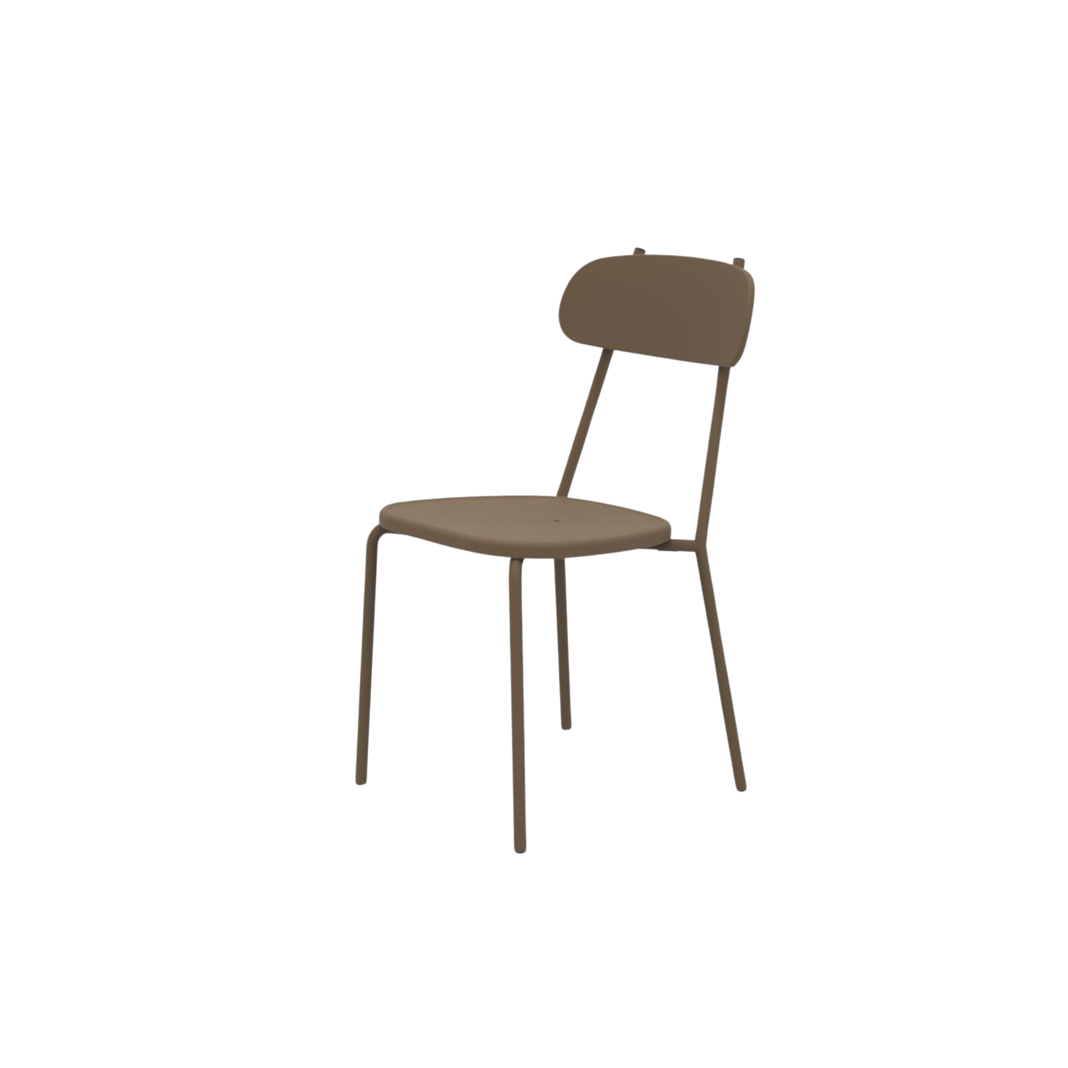 Set of stackable "Fox" garden chairs in painted metal, 45x53 cm, 84h