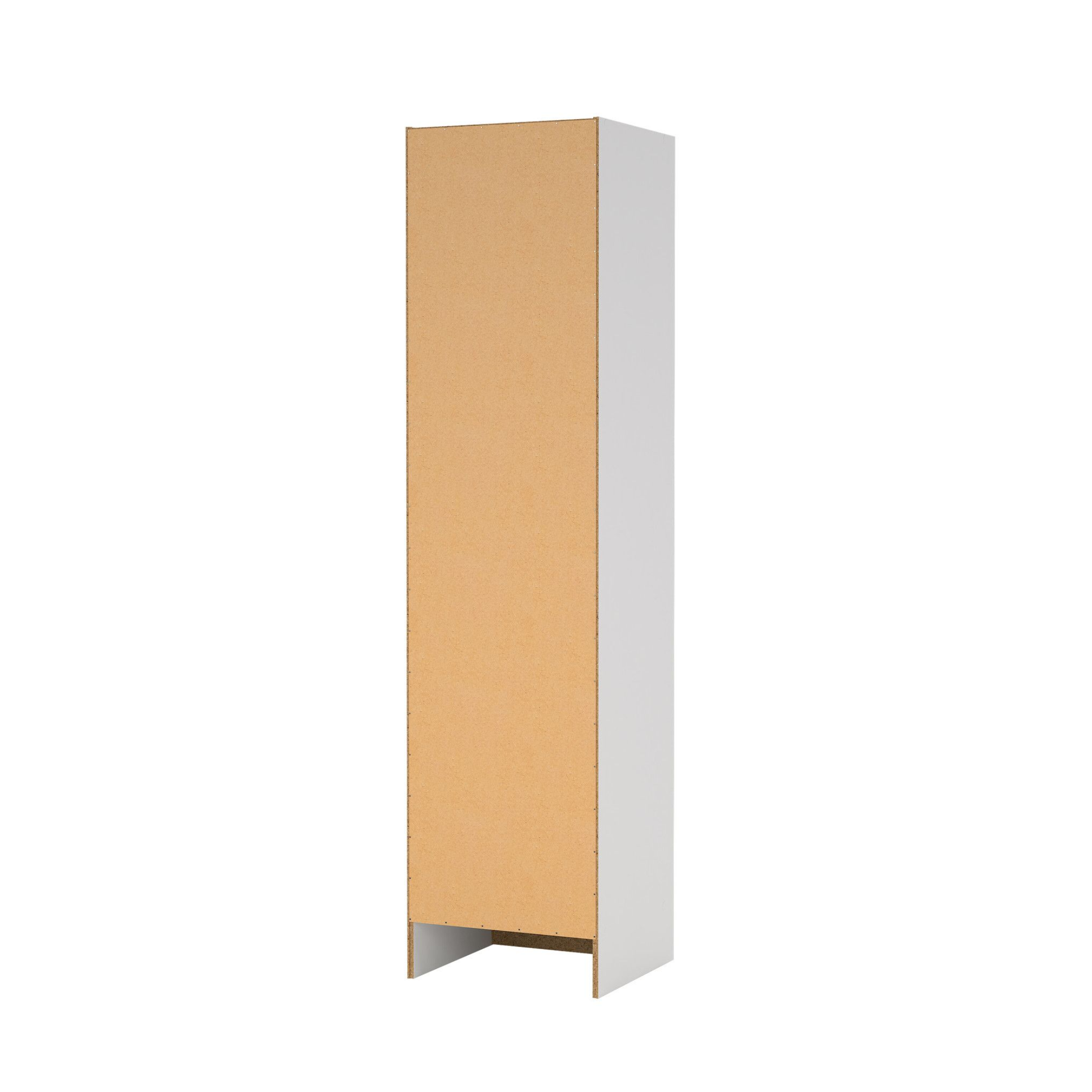 "Ricla" multipurpose column unit with 1 door in white lacquered wood, 31x34 cm, 183h