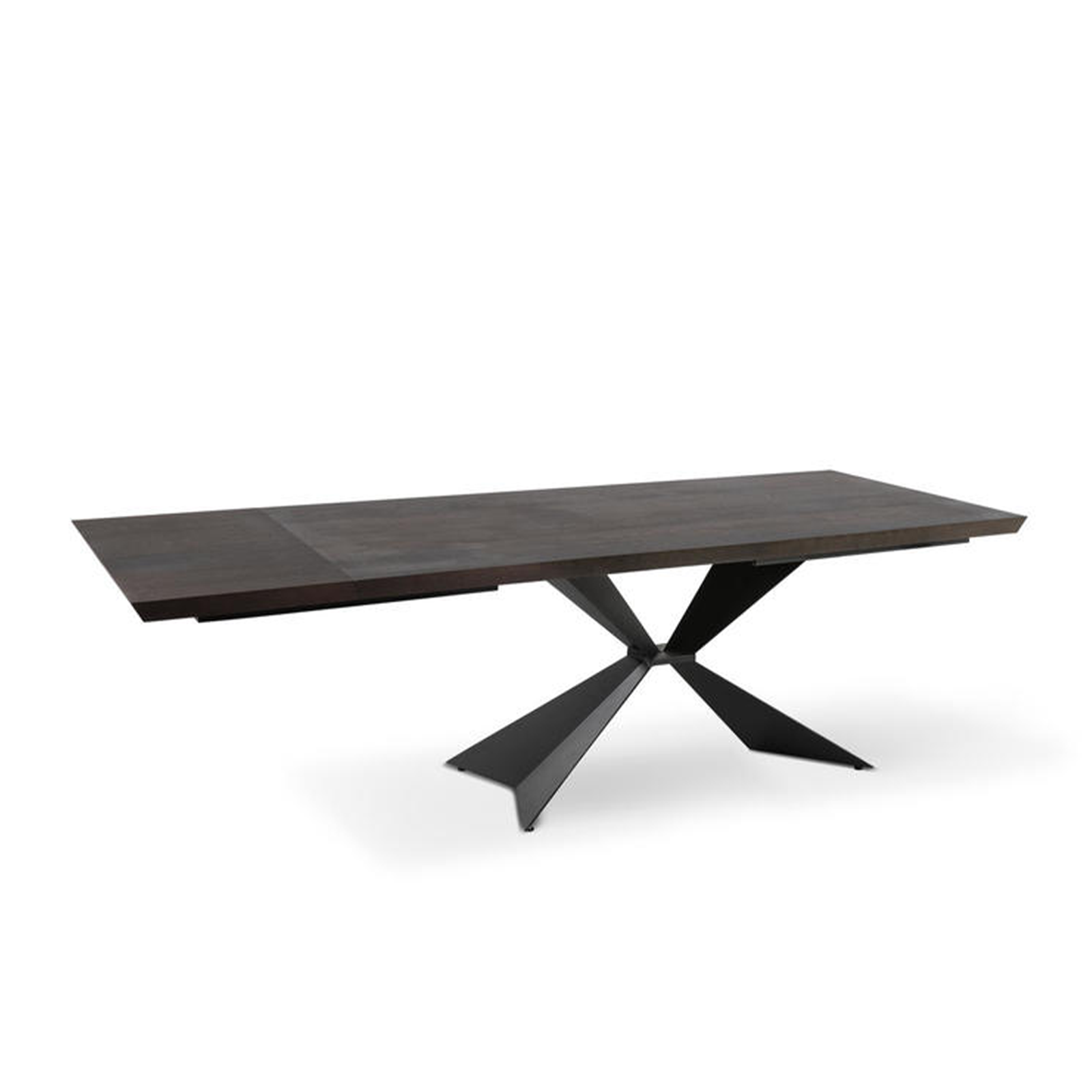 Extendable table "Nilo" wooden top metal legs cm 200/300x100 76h