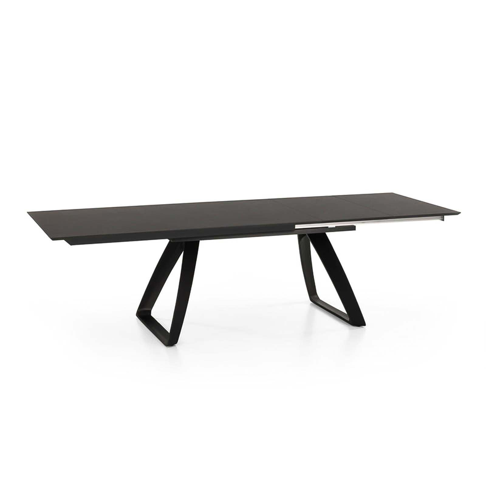 Extendable table "Hugo" HPL top aluminum legs 10 seats 270x90 cm 76h