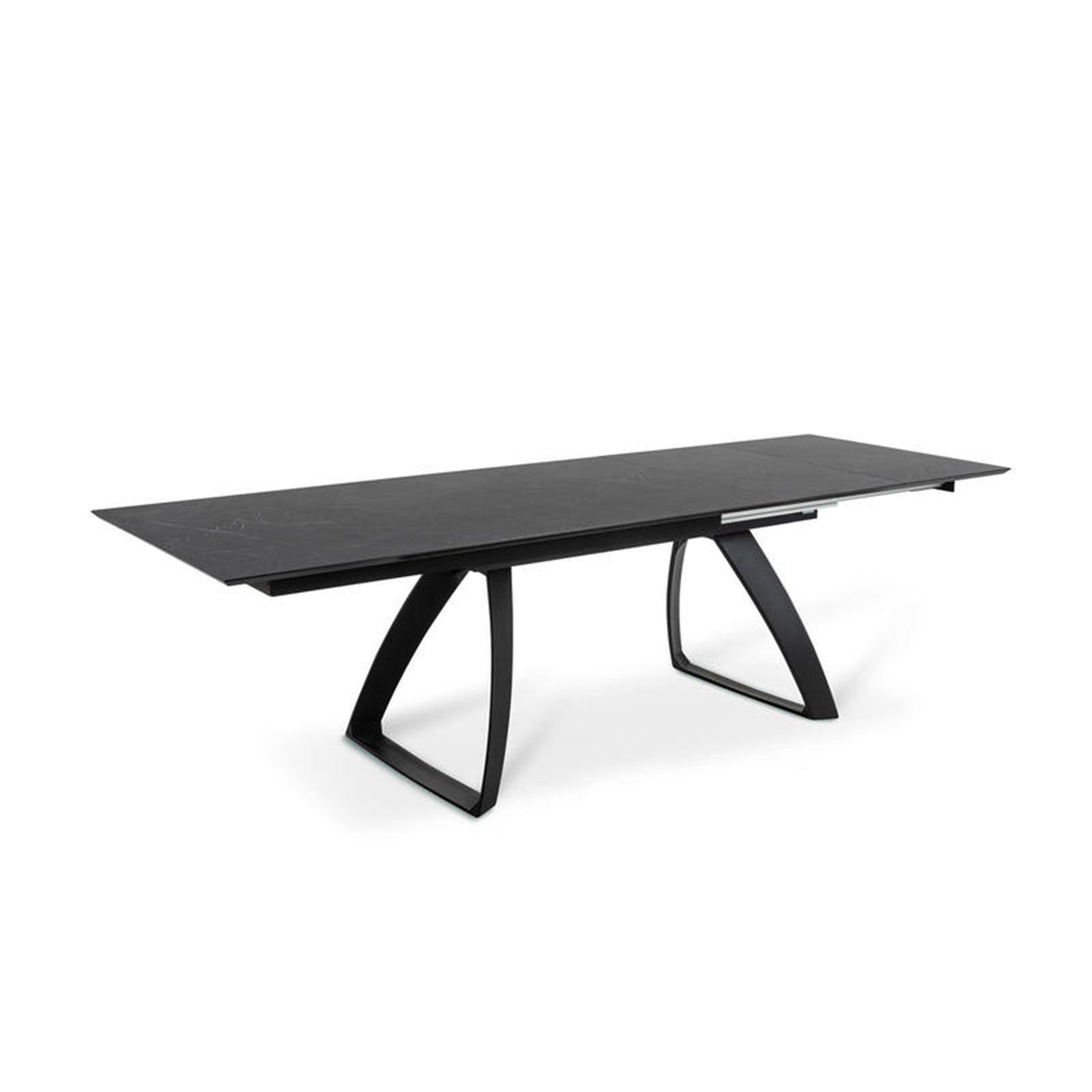 Extendable table "Hugo" HPL top aluminum legs 10 seats 270x90 cm 76h