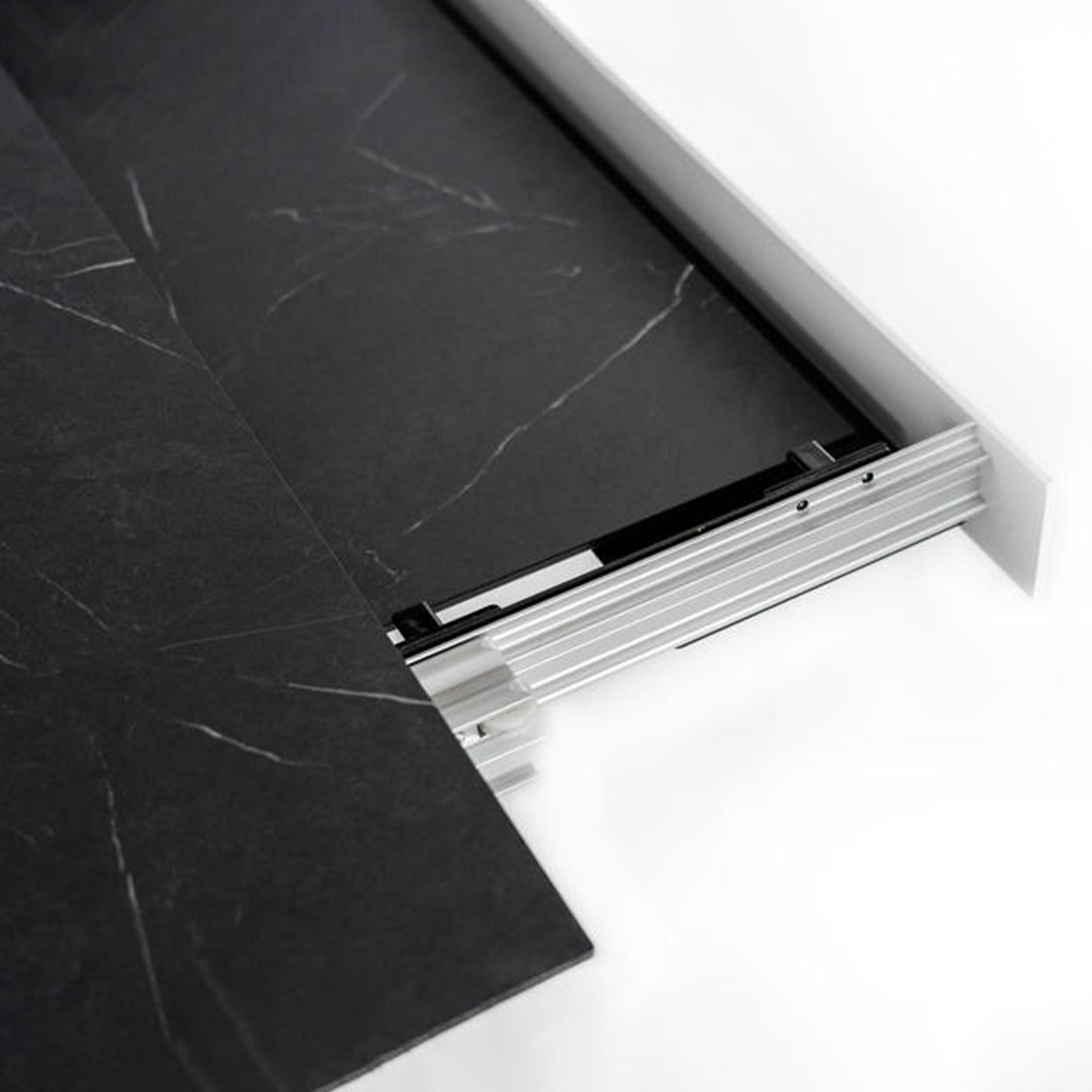 Extendable table "Hugo" HPL top aluminum legs 10 seats 270x90 cm 76h